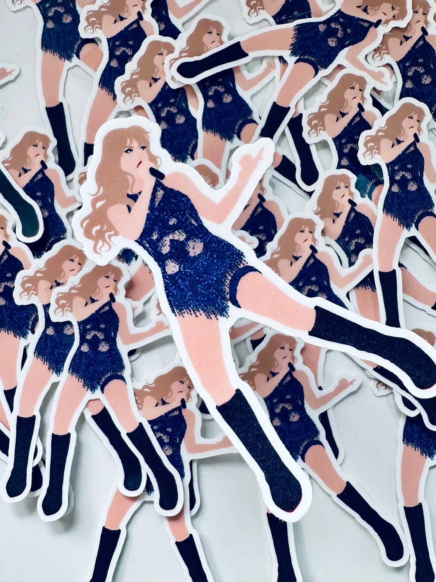 Blue Cutout Midnights Eras Bodysuit Sticker, Midnights Eras Outfit Sticker - maedaymaedaymaeday