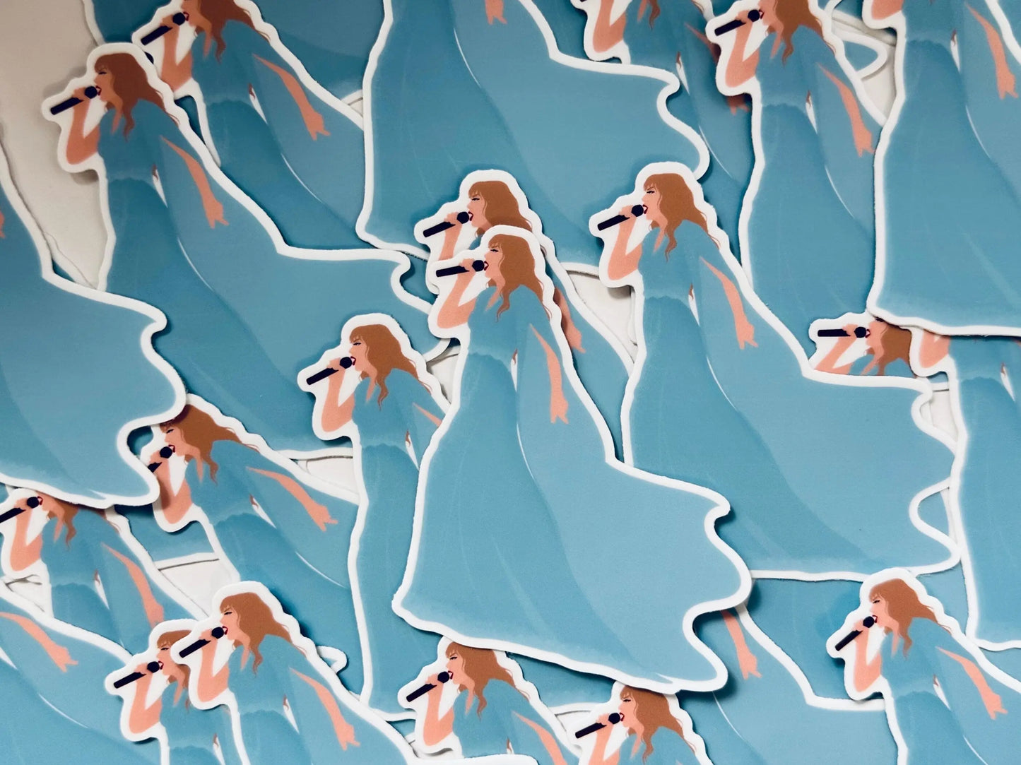 Blue Folklore Eras Outfit Sticker, Blue Folklore Dress, By the Eras Outfit Sticker, Eras Outfit Sticker, Swift Inspired Vinyl Sticker maedaymaedaymaeday