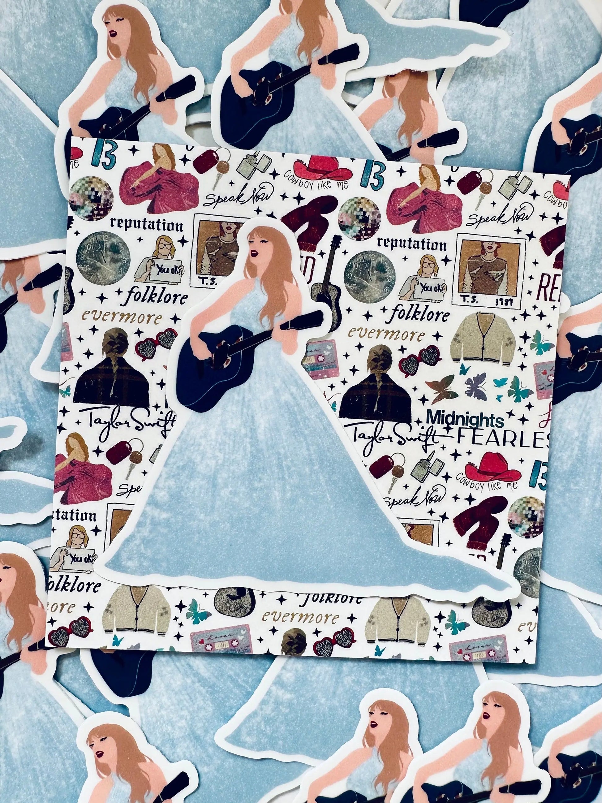 Blue Enchanted Ball Gown, Eras Outfit Inspired Sticker Blue Enchanted Ball Gown, Eras Outfit Inspired Sticker