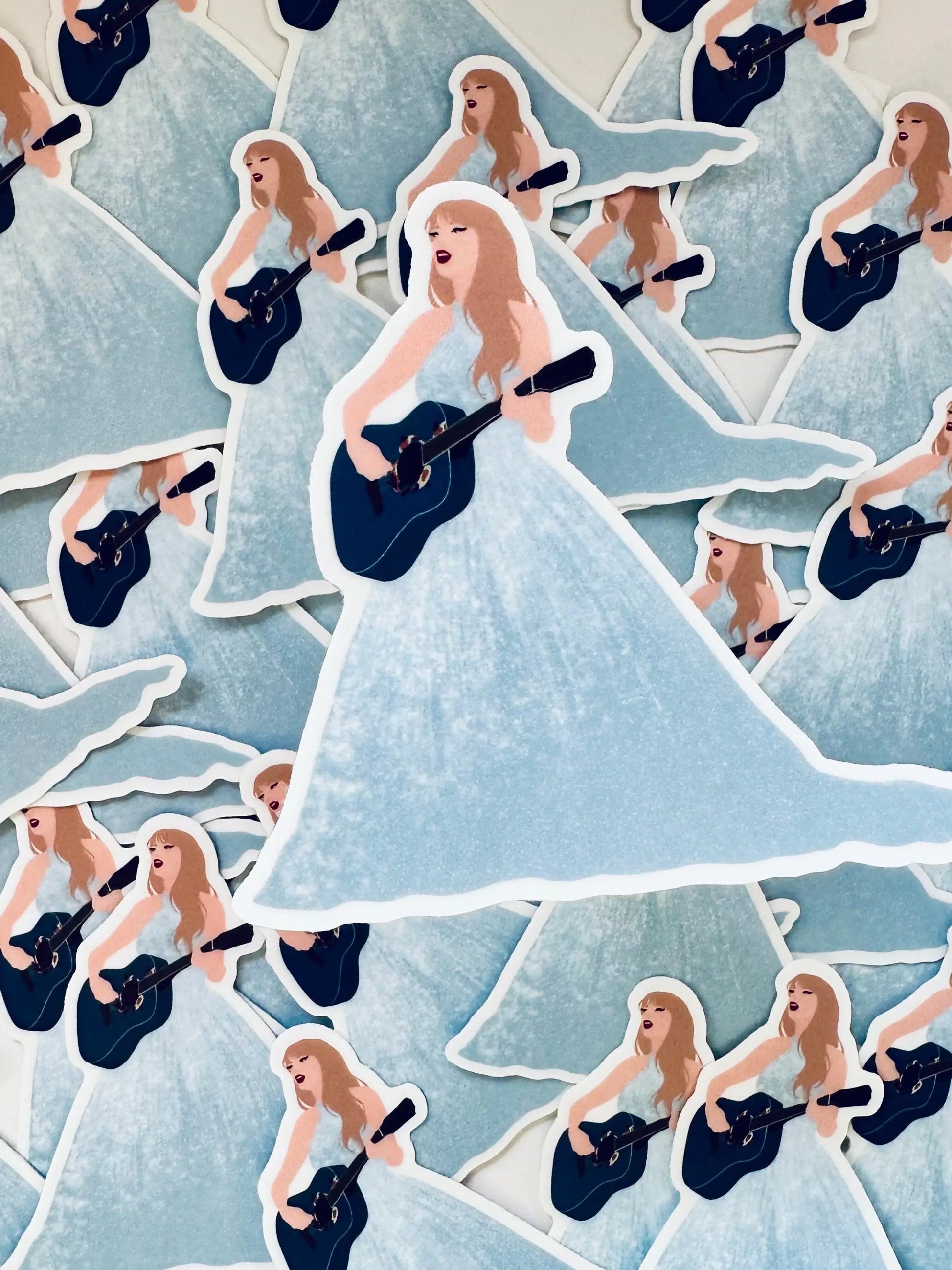 Blue Enchanted Ball Gown, Eras Outfit Inspired Sticker Blue Enchanted Ball Gown, Eras Outfit Inspired Sticker