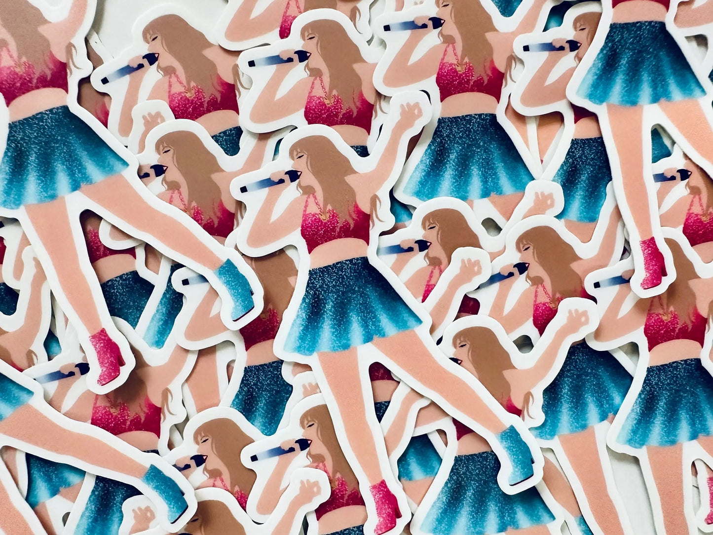 Blue & Pink 1989 Eras Outfit Sticker, Shake it Off Sticker, By the Eras Outfit Sticker, Europe Eras Outfit Sticker,Swift Inspired Sticker maedaymaedaymaeday