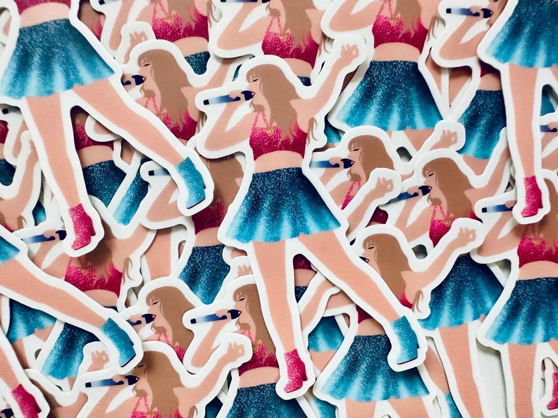 Blue & Pink 1989 Eras Outfit Sticker, Shake it Off Sticker, By the Eras Outfit Sticker, Europe Eras Outfit Sticker,Swift Inspired Sticker maedaymaedaymaeday