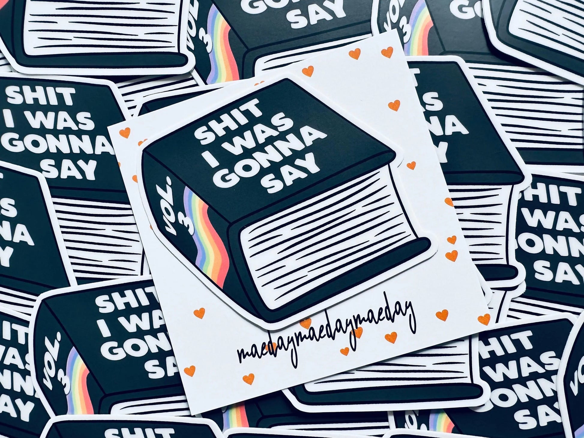 Book of Shit I was Going to Say Sticker, Shit Talk Permanent, Waterproof Sticker, Trendy Sticker for Kindle, Laptop, Booktok, Bookish maedaymaedaymaeday