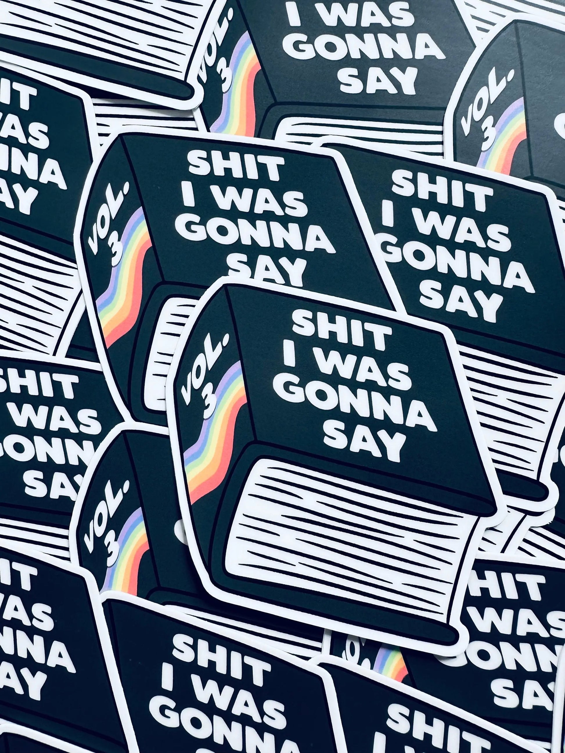 Book of Shit I was Going to Say Sticker, Shit Talk Permanent, Waterproof Sticker, Trendy Sticker for Kindle, Laptop, Booktok, Bookish maedaymaedaymaeday