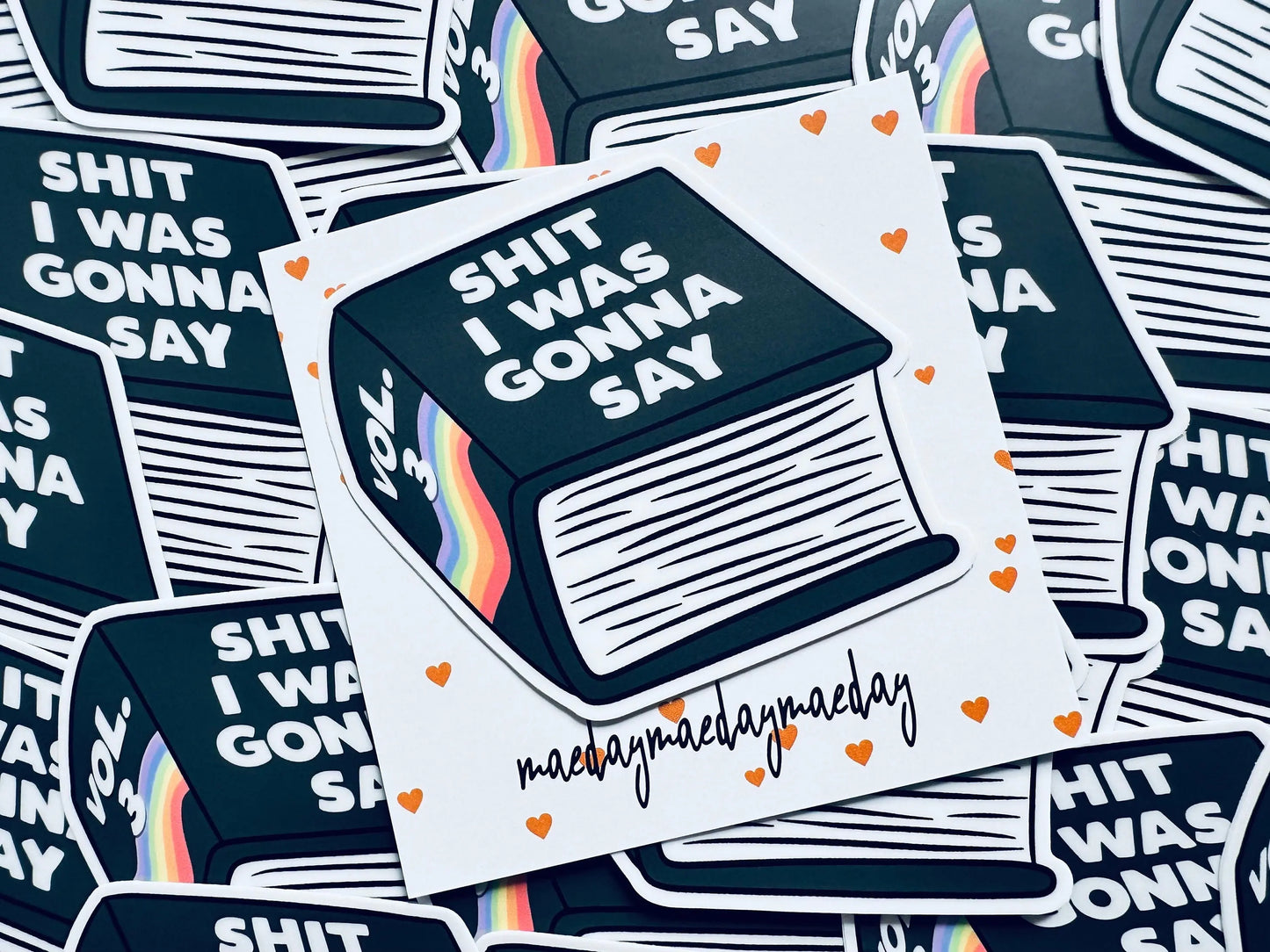 Book of Shit I was Going to Say Sticker, Shit Talk Permanent, Waterproof Sticker, Trendy Sticker for Kindle, Laptop, Booktok, Bookish maedaymaedaymaeday