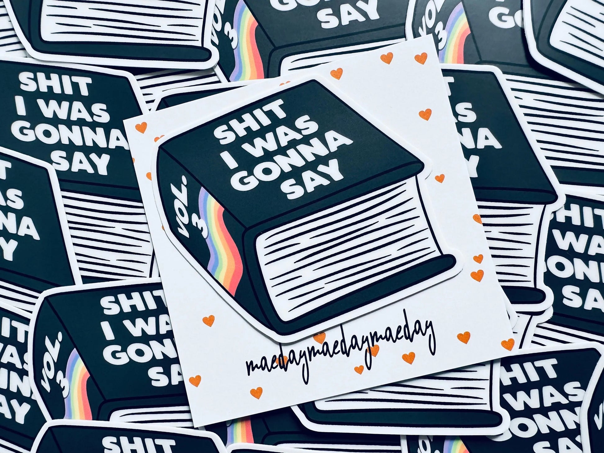 Book of Shit I was Going to Say Sticker, Shit Talk Permanent, Waterproof Sticker, Trendy Sticker for Kindle, Laptop, Booktok, Bookish maedaymaedaymaeday
