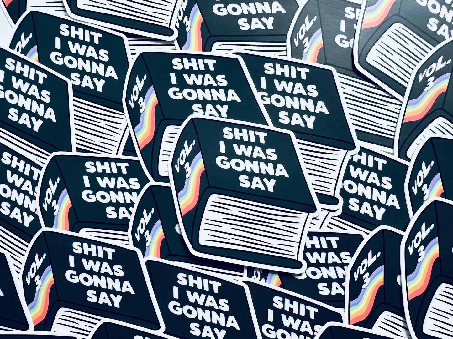 Book of Shit I was Going to Say Sticker, Shit Talk Permanent, Waterproof Sticker, Trendy Sticker for Kindle, Laptop, Booktok, Bookish maedaymaedaymaeday