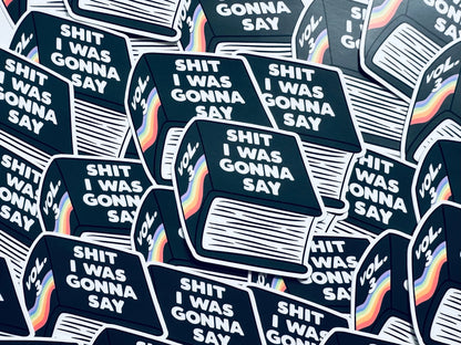 Book of Shit I was Going to Say Sticker, Shit Talk Permanent, Waterproof Sticker, Trendy Sticker for Kindle, Laptop, Booktok, Bookish maedaymaedaymaeday