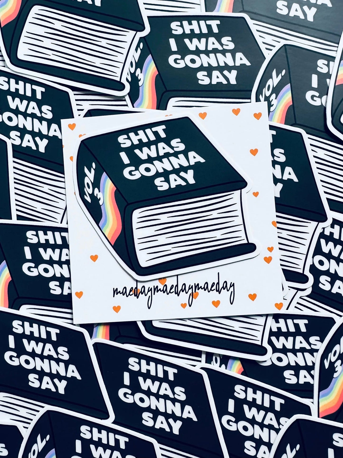 Book of Shit I was Going to Say Sticker, Shit Talk Permanent, Waterproof Sticker, Trendy Sticker for Kindle, Laptop, Booktok, Bookish maedaymaedaymaeday
