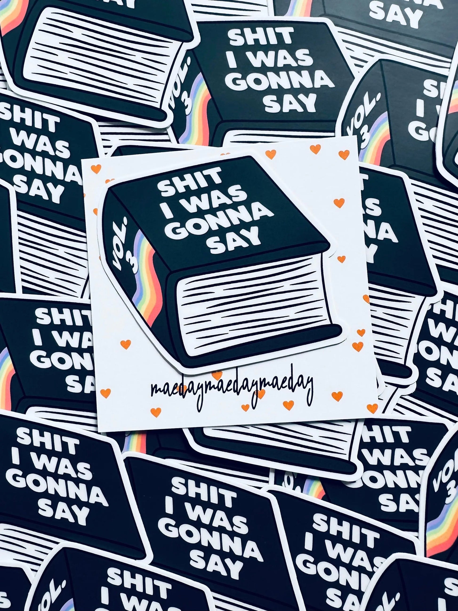 Book of Shit I was Going to Say Sticker, Shit Talk Permanent, Waterproof Sticker, Trendy Sticker for Kindle, Laptop, Booktok, Bookish maedaymaedaymaeday