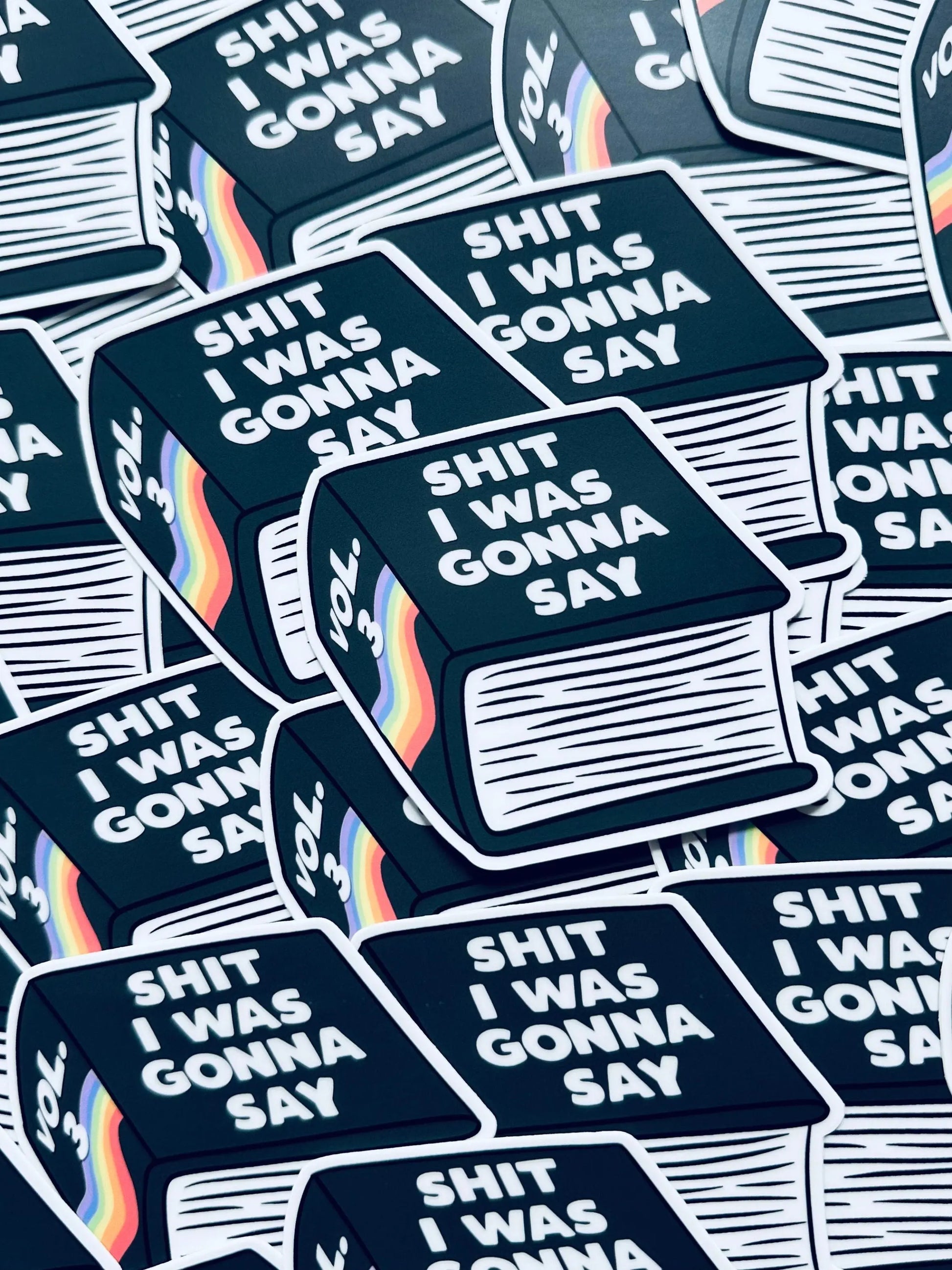 Book of Shit I was Going to Say Sticker, Shit Talk Permanent, Waterproof Sticker, Trendy Sticker for Kindle, Laptop, Booktok, Bookish maedaymaedaymaeday