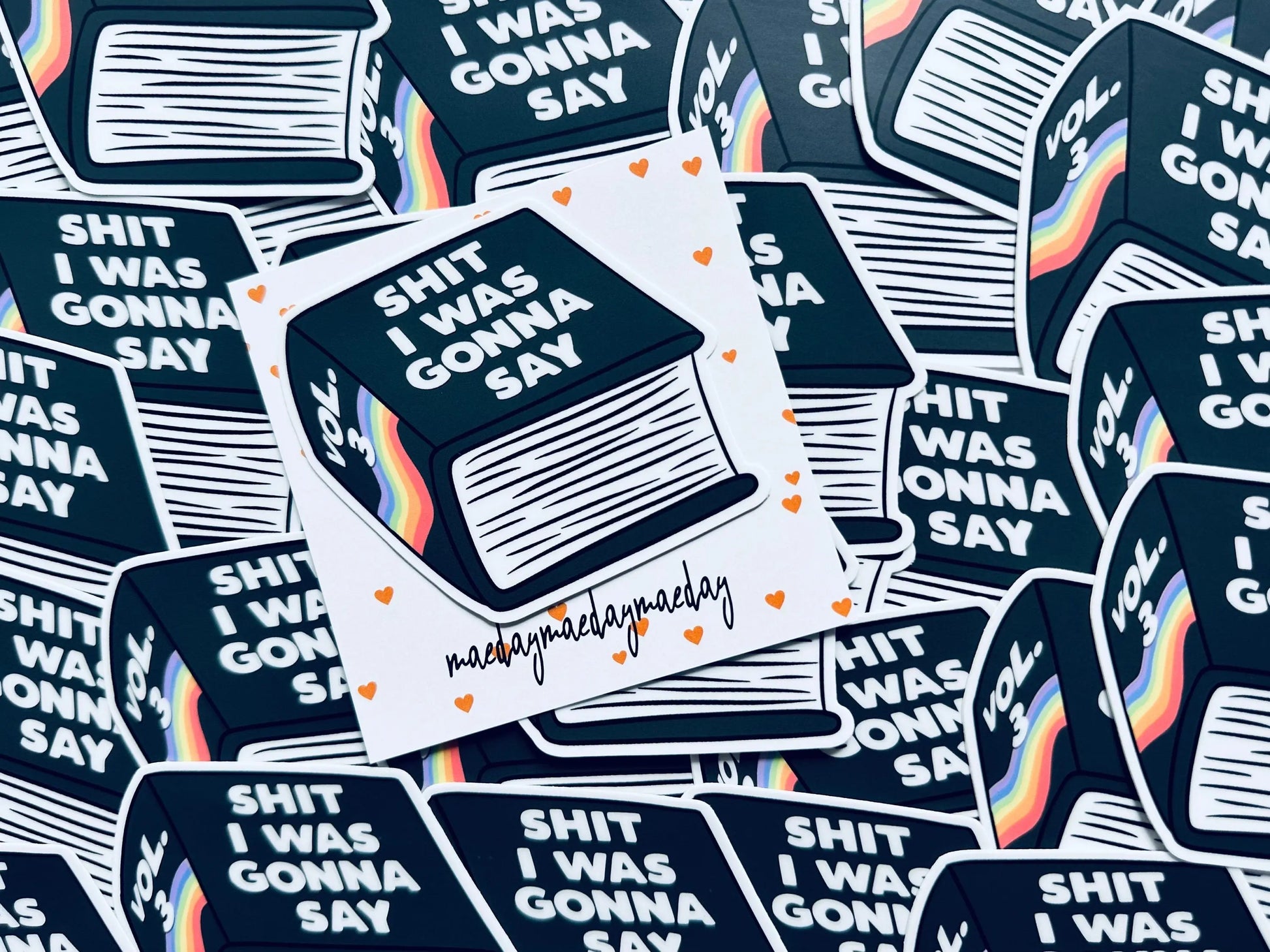 Book of Shit I was Going to Say Sticker, Shit Talk Permanent, Waterproof Sticker, Trendy Sticker for Kindle, Laptop, Booktok, Bookish maedaymaedaymaeday