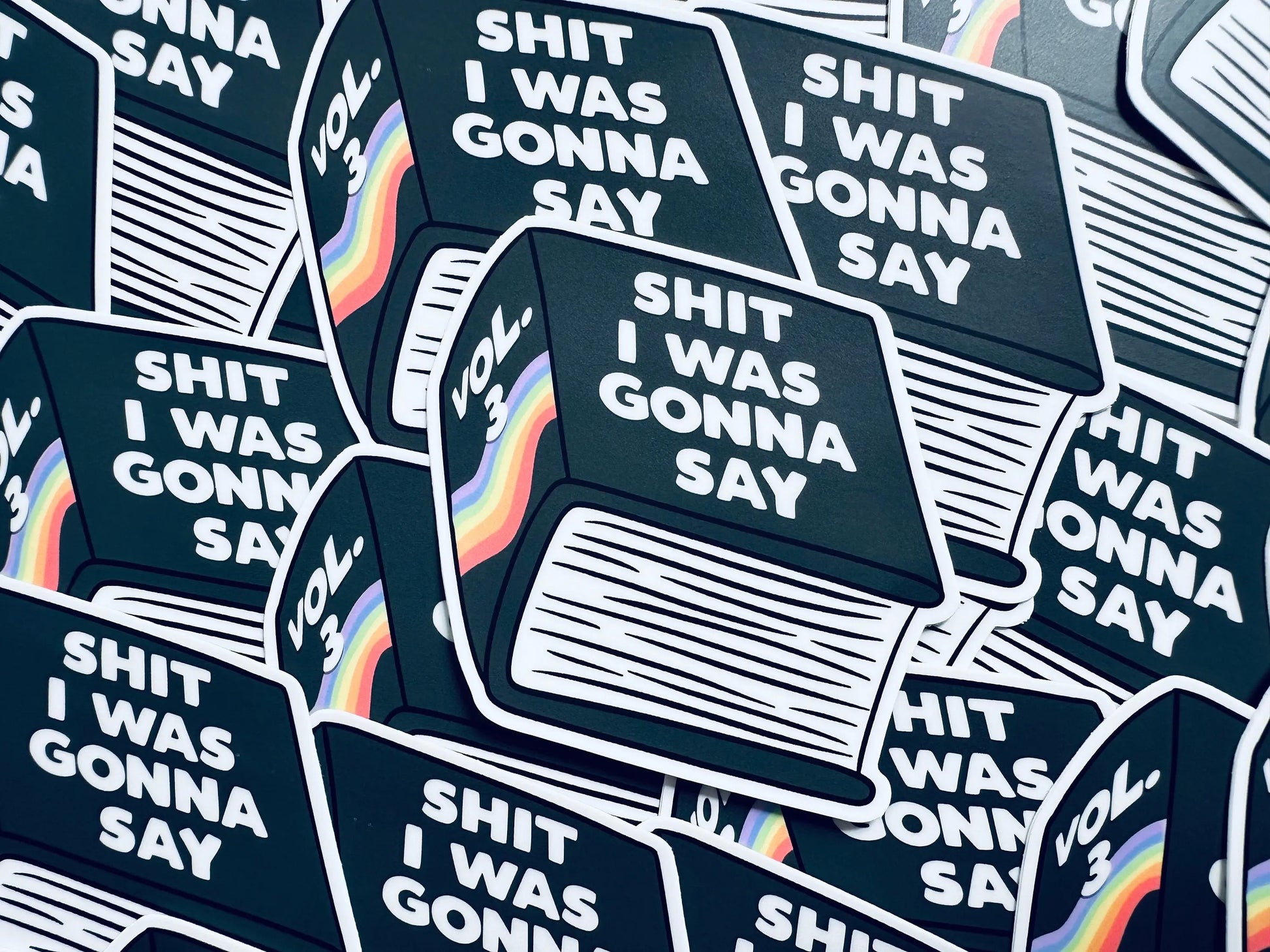 Book of Shit I was Going to Say Sticker, Shit Talk Permanent, Waterproof Sticker, Trendy Sticker for Kindle, Laptop, Booktok, Bookish maedaymaedaymaeday