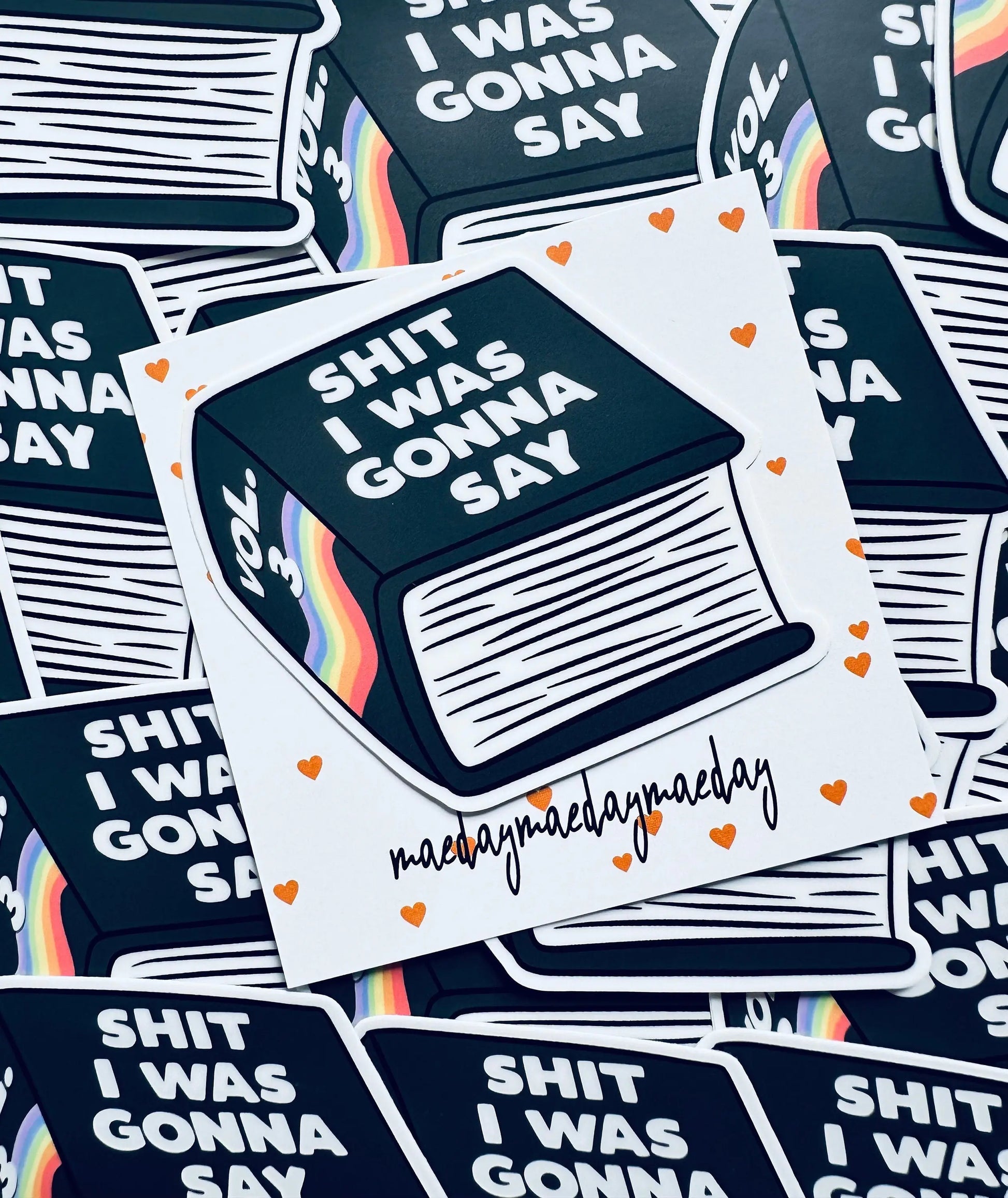 Book of Shit I was Going to Say Sticker, Shit Talk Permanent, Waterproof Sticker, Trendy Sticker for Kindle, Laptop, Booktok, Bookish maedaymaedaymaeday