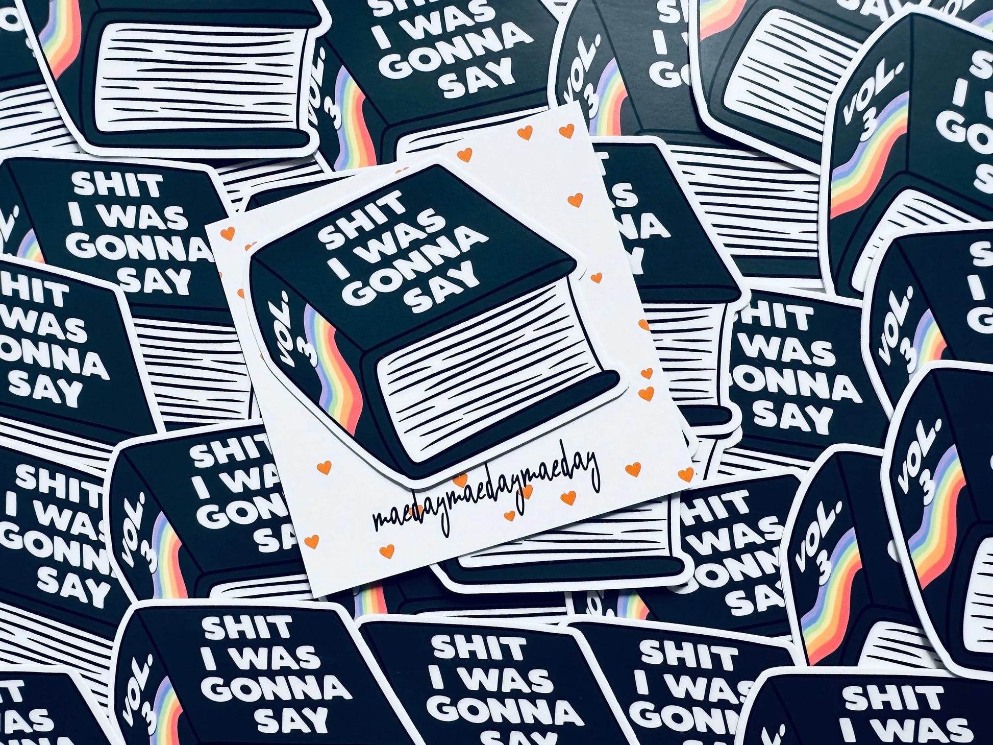 Book of Shit I was Going to Say Sticker, Shit Talk Permanent, Waterproof Sticker, Trendy Sticker for Kindle, Laptop, Booktok, Bookish maedaymaedaymaeday