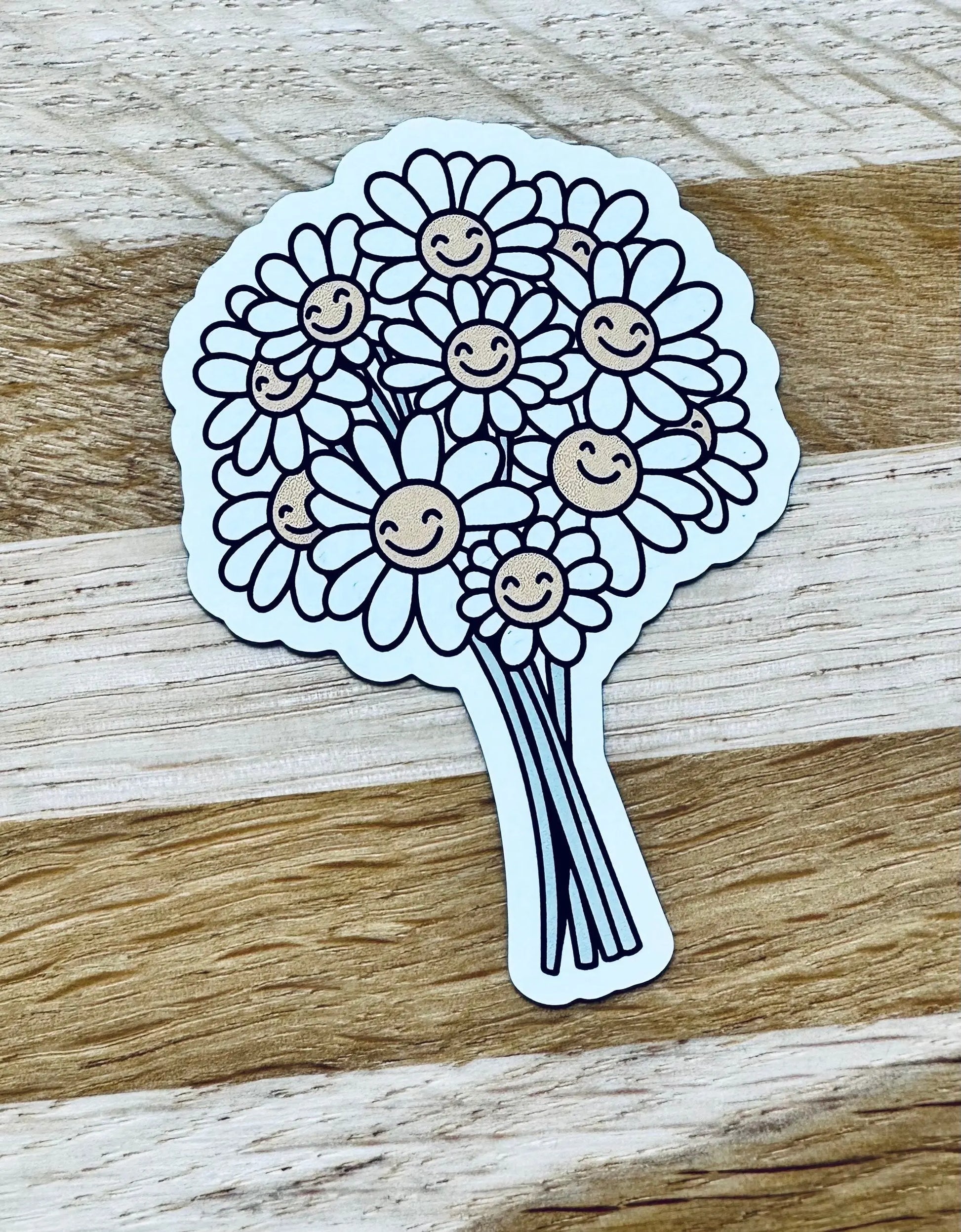 Bouquet of Flowers Magnet, Smiley, Daisy Flowers Magnet, Car and Fridge Magnet maedaymaedaymaeday