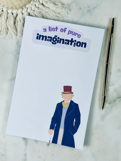 A List of Pure Imagination" Notepad/To-Do List – 50 Pages of Whimsical Wonder