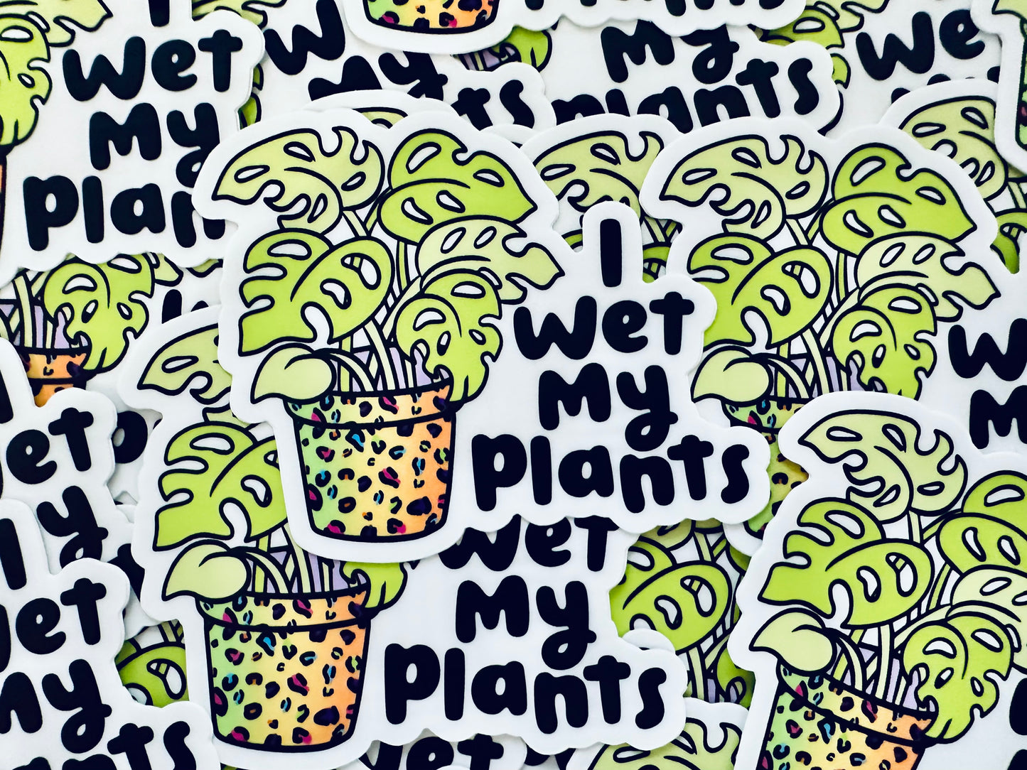 I wet my plants Sticker, Mental Health Sticker, Trendy Sticker for Kindle, Laptop, Best Selling Permanent Sticker maedaymaedaymaeday