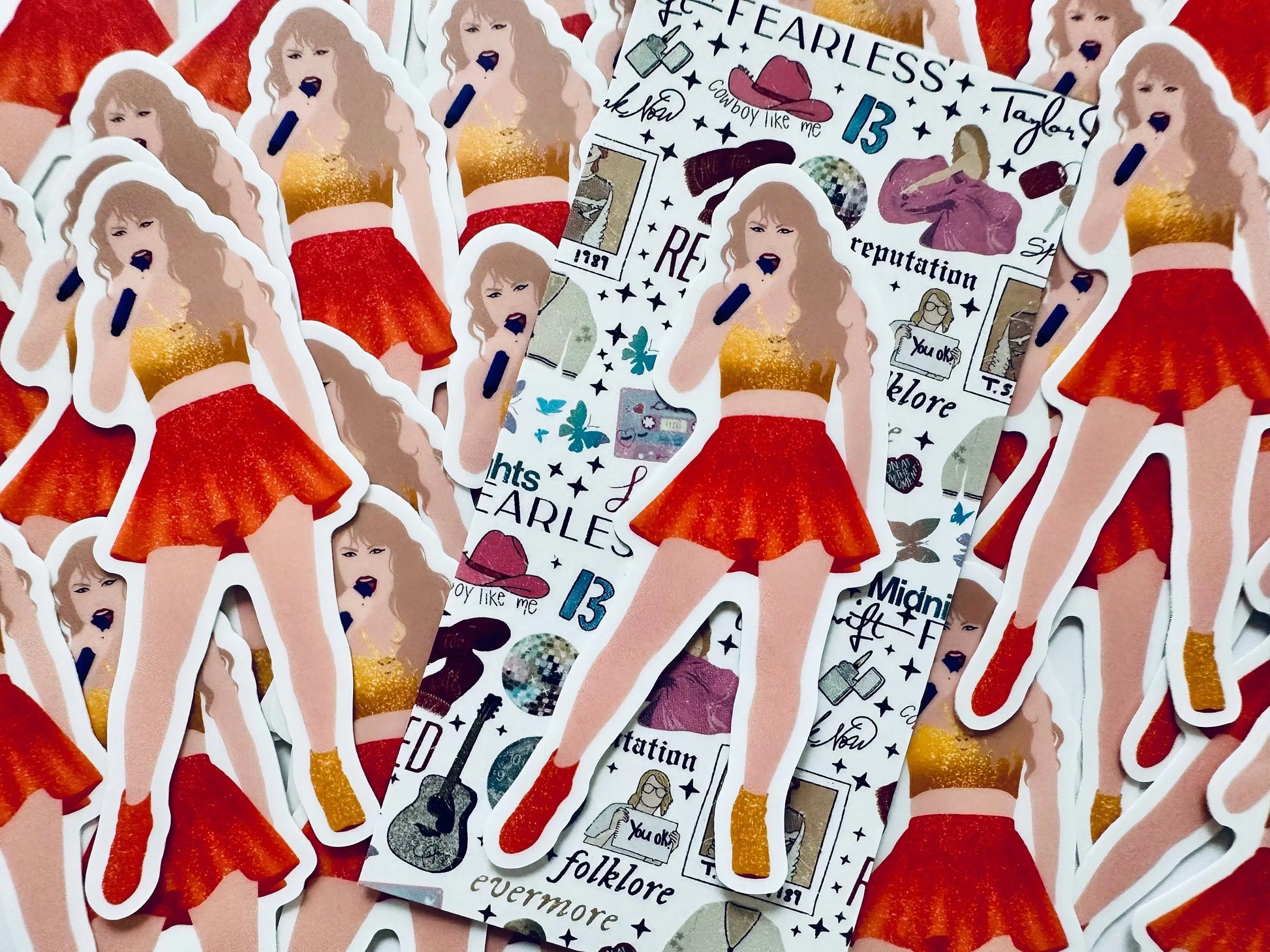 Chiefs Inspired Gold & Orange NEW 1989 Eras Outfit Sticker, Shake it Off Sticker, By the Eras Outfit Sticker, Europe Eras Outfit Sticker, maedaymaedaymaeday