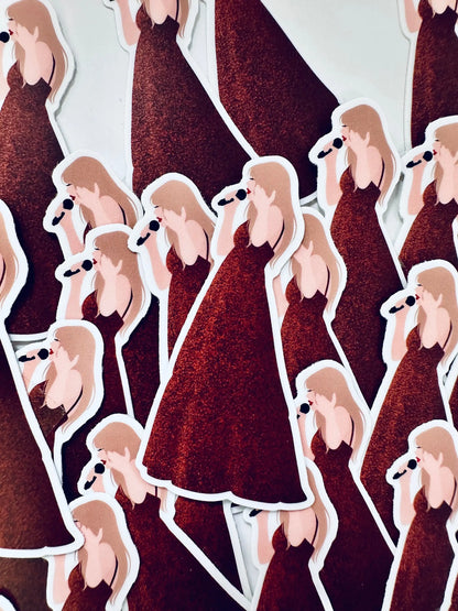 Copper Sparkle Evermore Eras Outfit, Bronze Evermore Eras Dress,By the Eras Outfit Sticker,Eras Sticker,Swift Inspired Sticker, Swiftie Gift - maedaymaedaymaeday