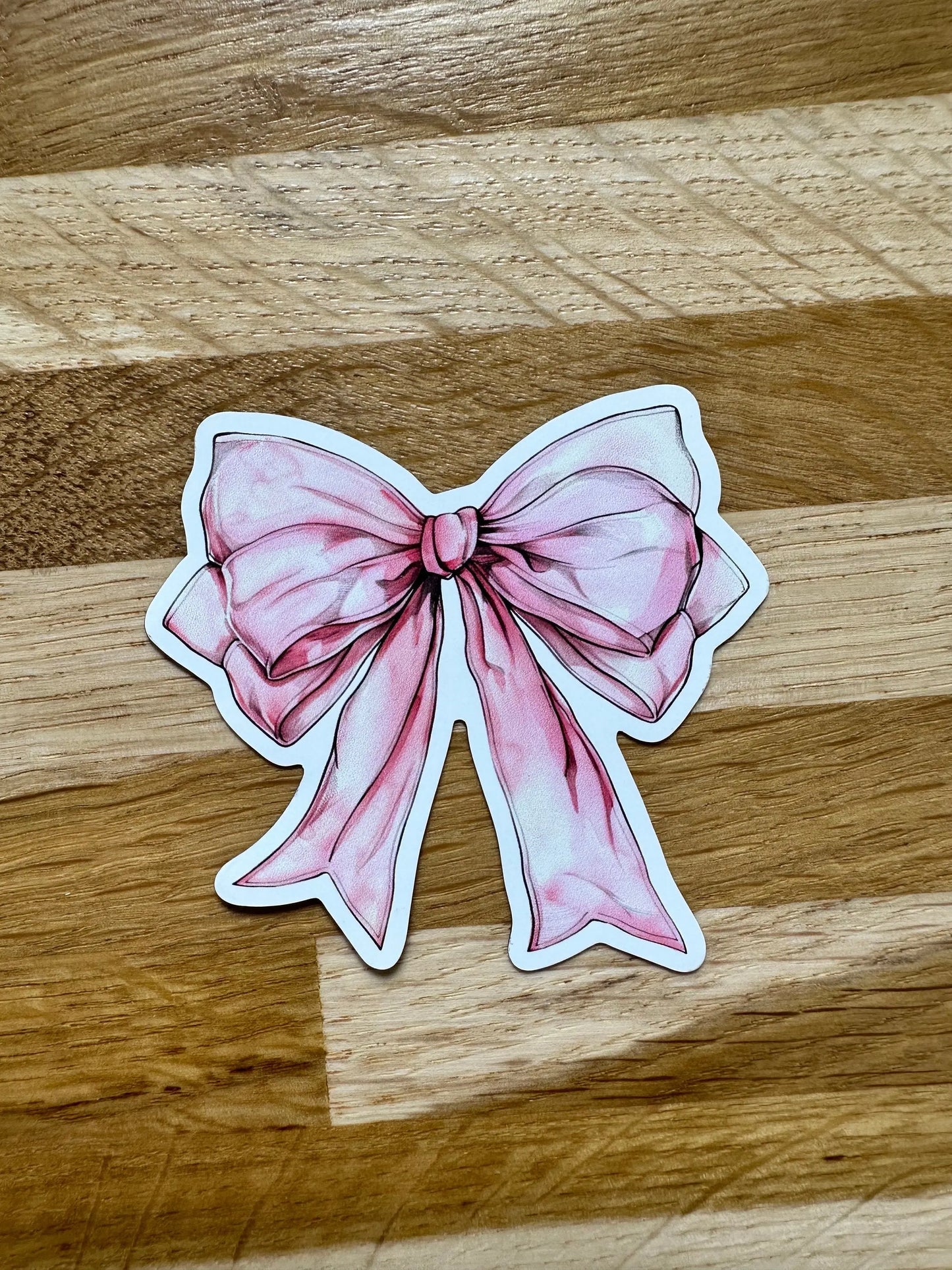 Croquette Bow Magnet, Watercolor Bow Magnet, Pink Ribbon/Bow Car and Fridge Magnet