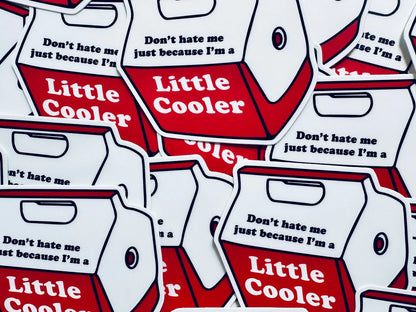 Don't Hate me Just Because I'm a Little Cooler Sticker, Red Cooler Humor, Trendy Sticker for Kindle, Laptop, Weatherproof, Permanent Sticker maedaymaedaymaeday