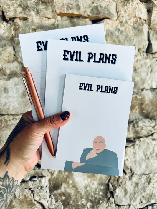 Evil Plans Notepad - maedaymaedaymaeday