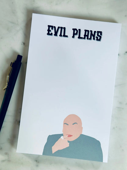 Evil Plans Notepad - maedaymaedaymaeday