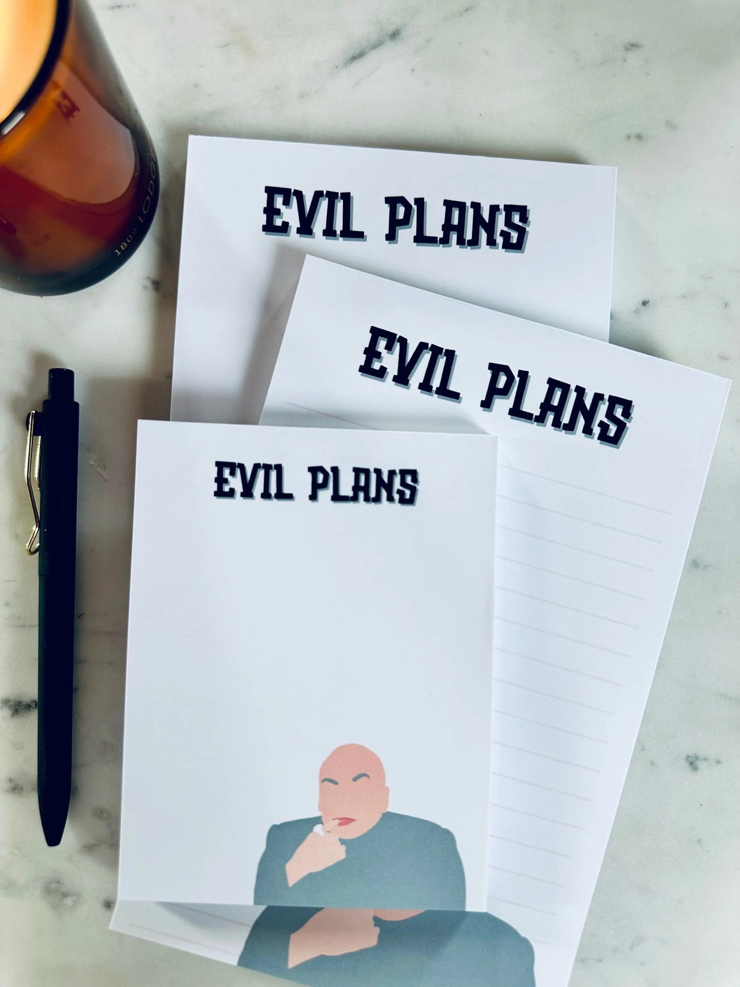 Evil Plans Notepad - maedaymaedaymaeday