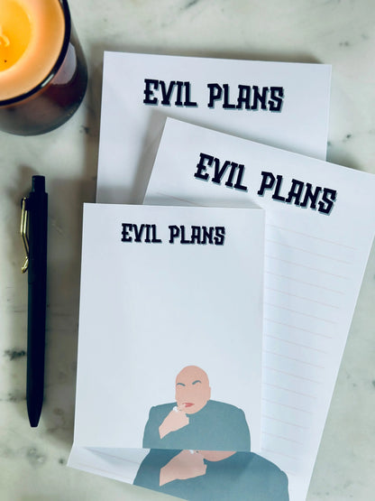 Evil Plans Notepad - maedaymaedaymaeday