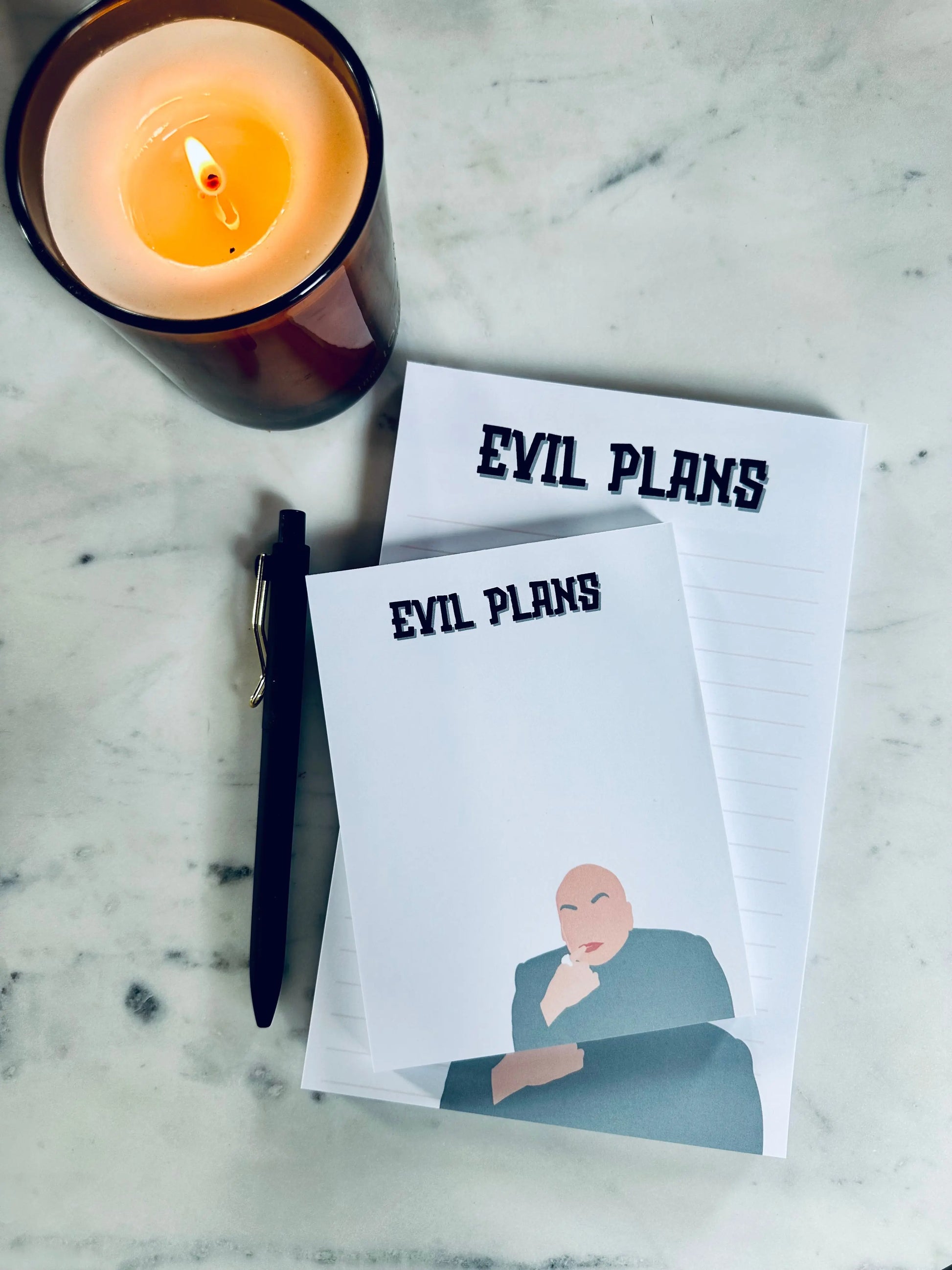 Evil Plans Notepad - maedaymaedaymaeday