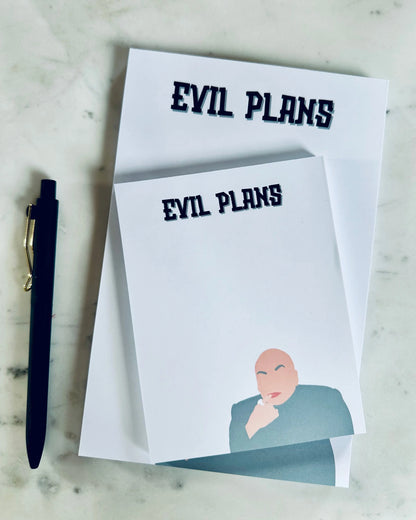 Evil Plans Notepad - maedaymaedaymaeday