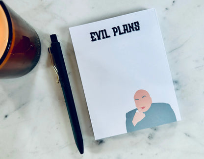 Evil Plans Notepad - maedaymaedaymaeday