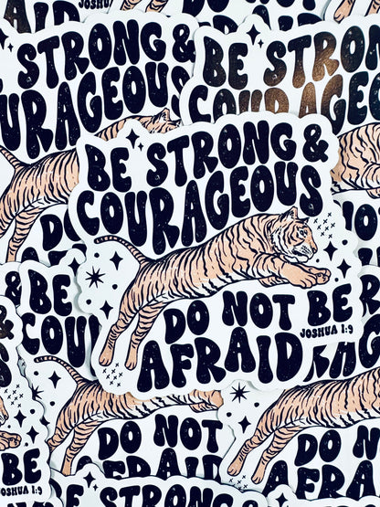 Be Strong & Courageous Magnet – A Daily Dose of Faith and Encouragement