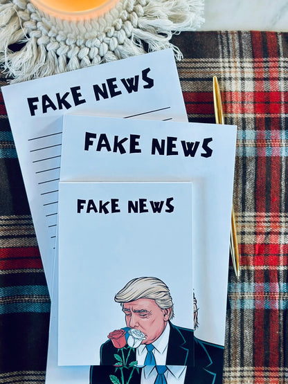 Fake News 50 Page, Half Letter & Quarter Page, Tear Off Notepad maedaymaedaymaeday