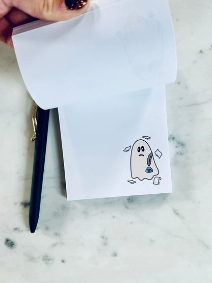 Ghost for Every Era Notepad Halloween Themed Stationary - maedaymaedaymaeday