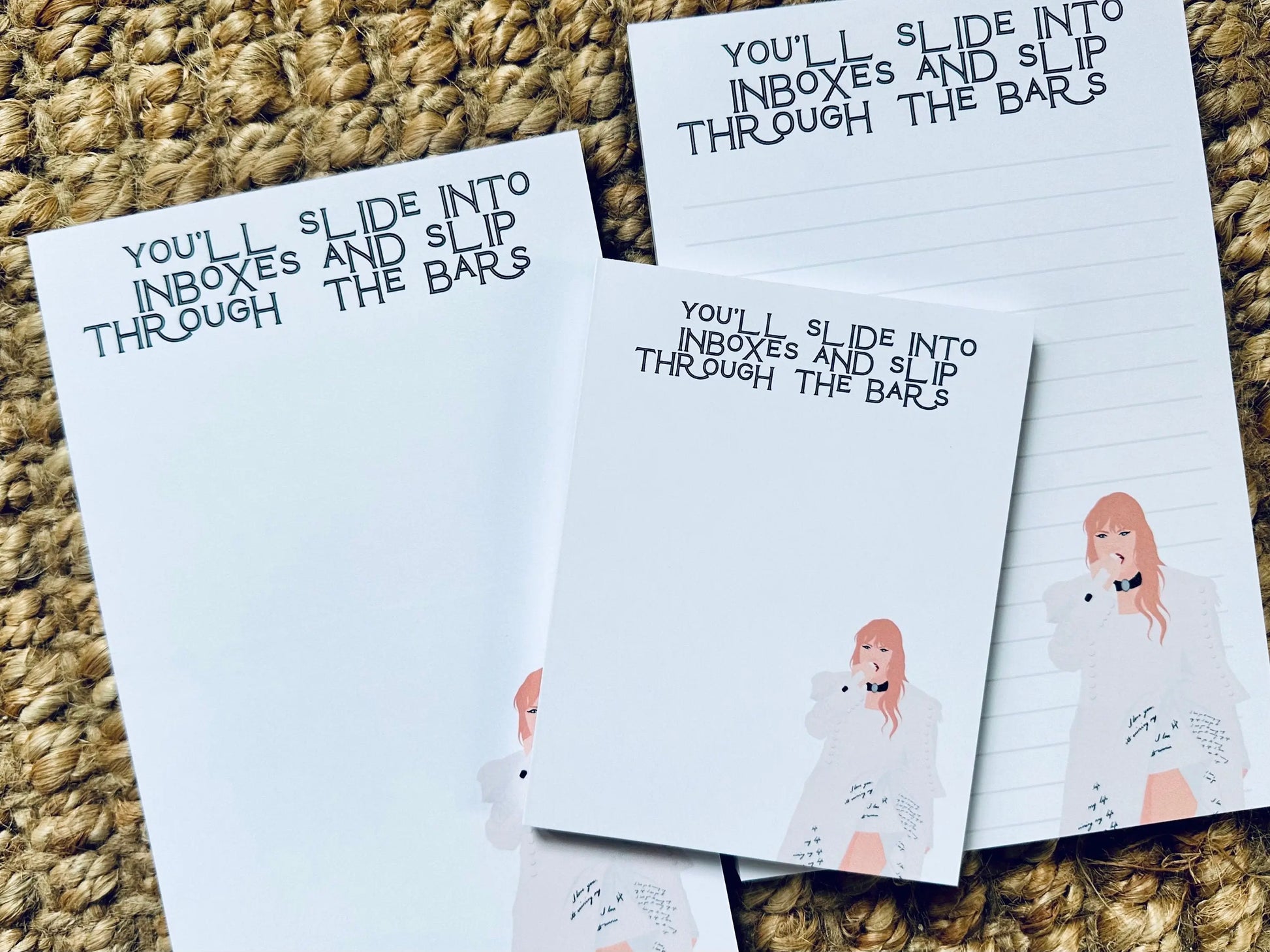 Half Page(5.5x8.5") Pop Culture Queen Notepad, Tortured Poets Department, Smallest Man Who Ever Lived Notepad, TTPD, Quarter Page Notepad maedaymaedaymaeday