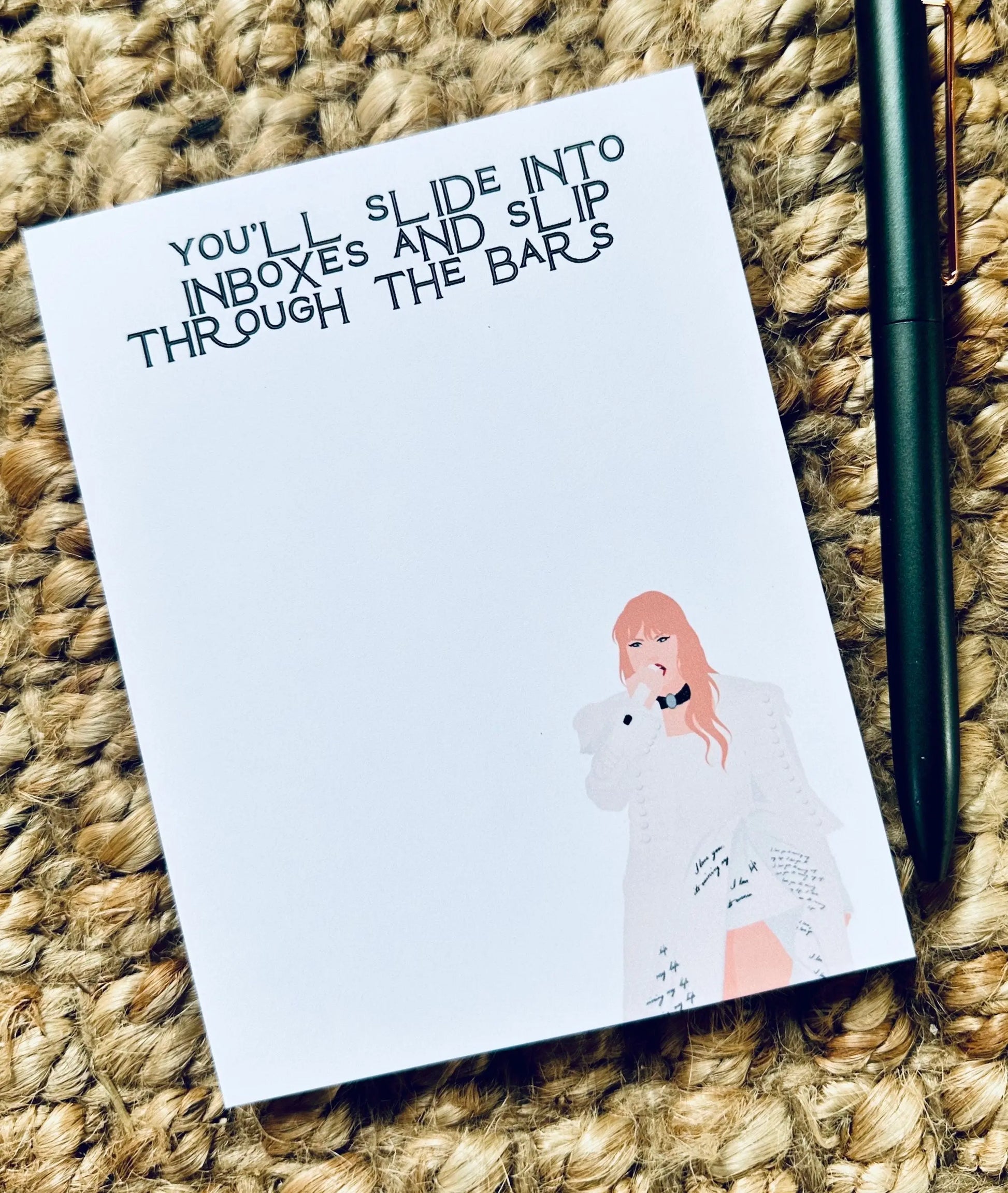 Half Page(5.5x8.5") Pop Culture Queen Notepad, Tortured Poets Department, Smallest Man Who Ever Lived Notepad, TTPD, Quarter Page Notepad maedaymaedaymaeday