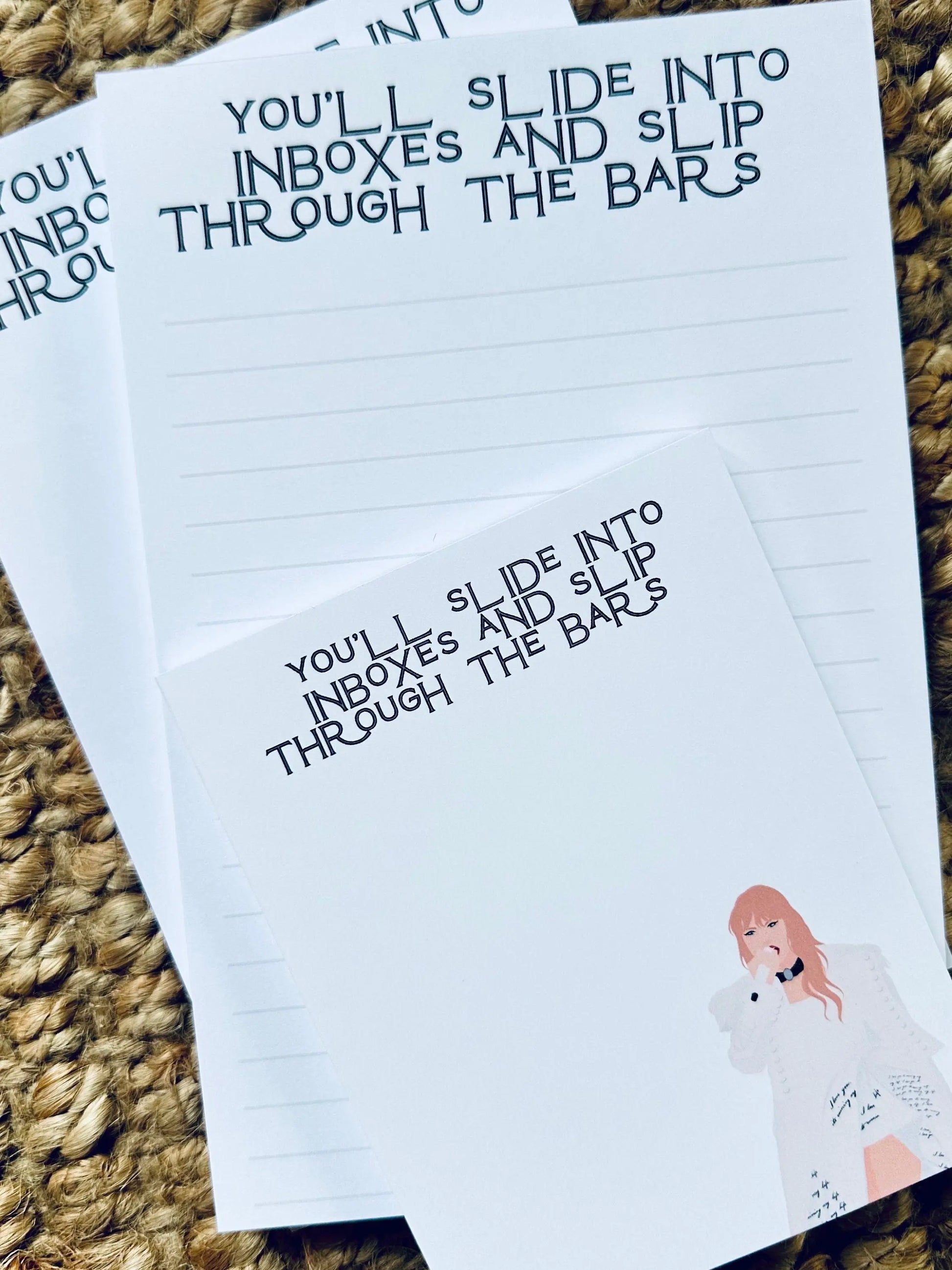 Half Page(5.5x8.5") Pop Culture Queen Notepad, Tortured Poets Department, Smallest Man Who Ever Lived Notepad, TTPD, Quarter Page Notepad maedaymaedaymaeday
