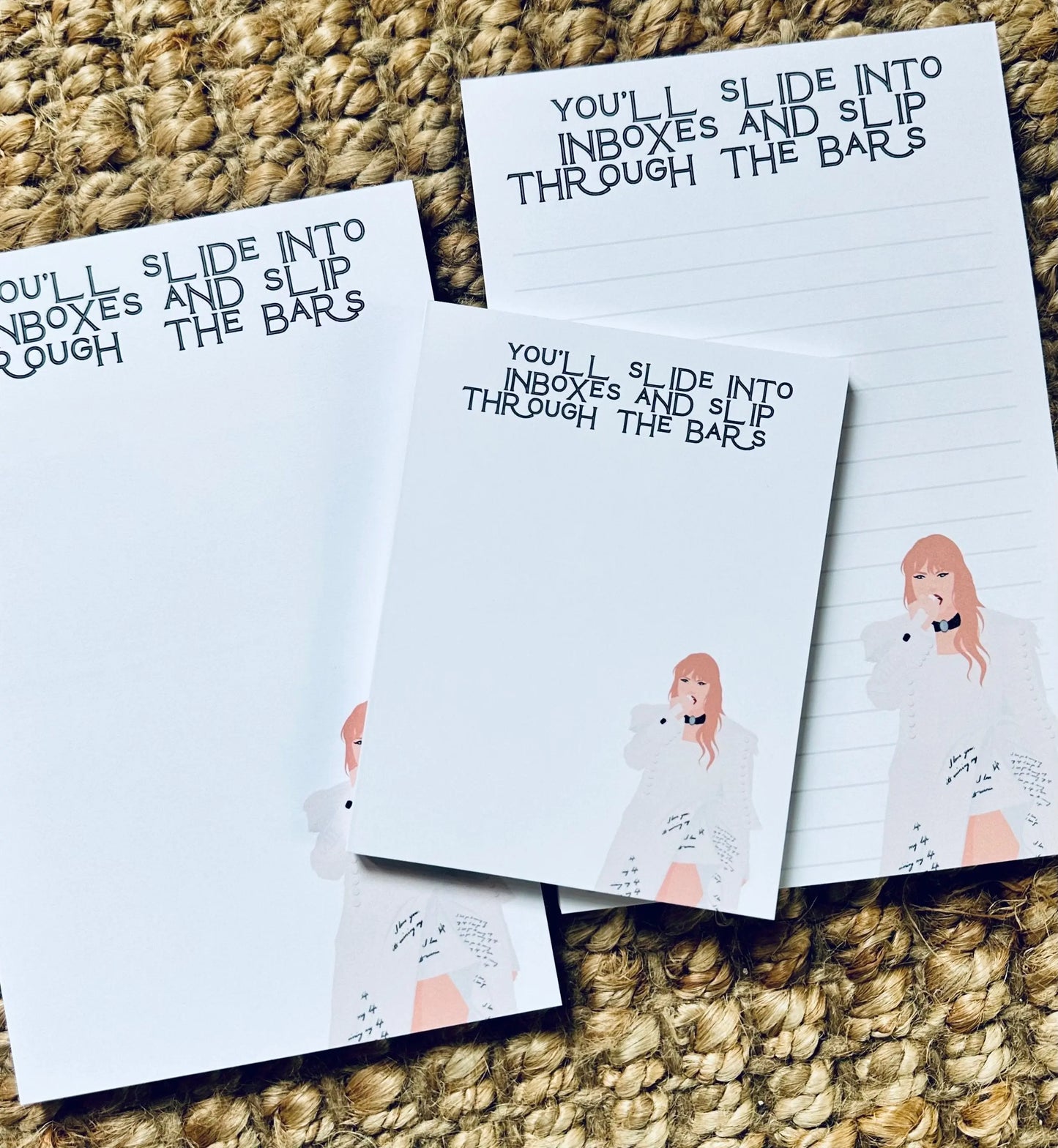 Half Page(5.5x8.5") Pop Culture Queen Notepad, Tortured Poets Department, Smallest Man Who Ever Lived Notepad, TTPD, Quarter Page Notepad maedaymaedaymaeday
