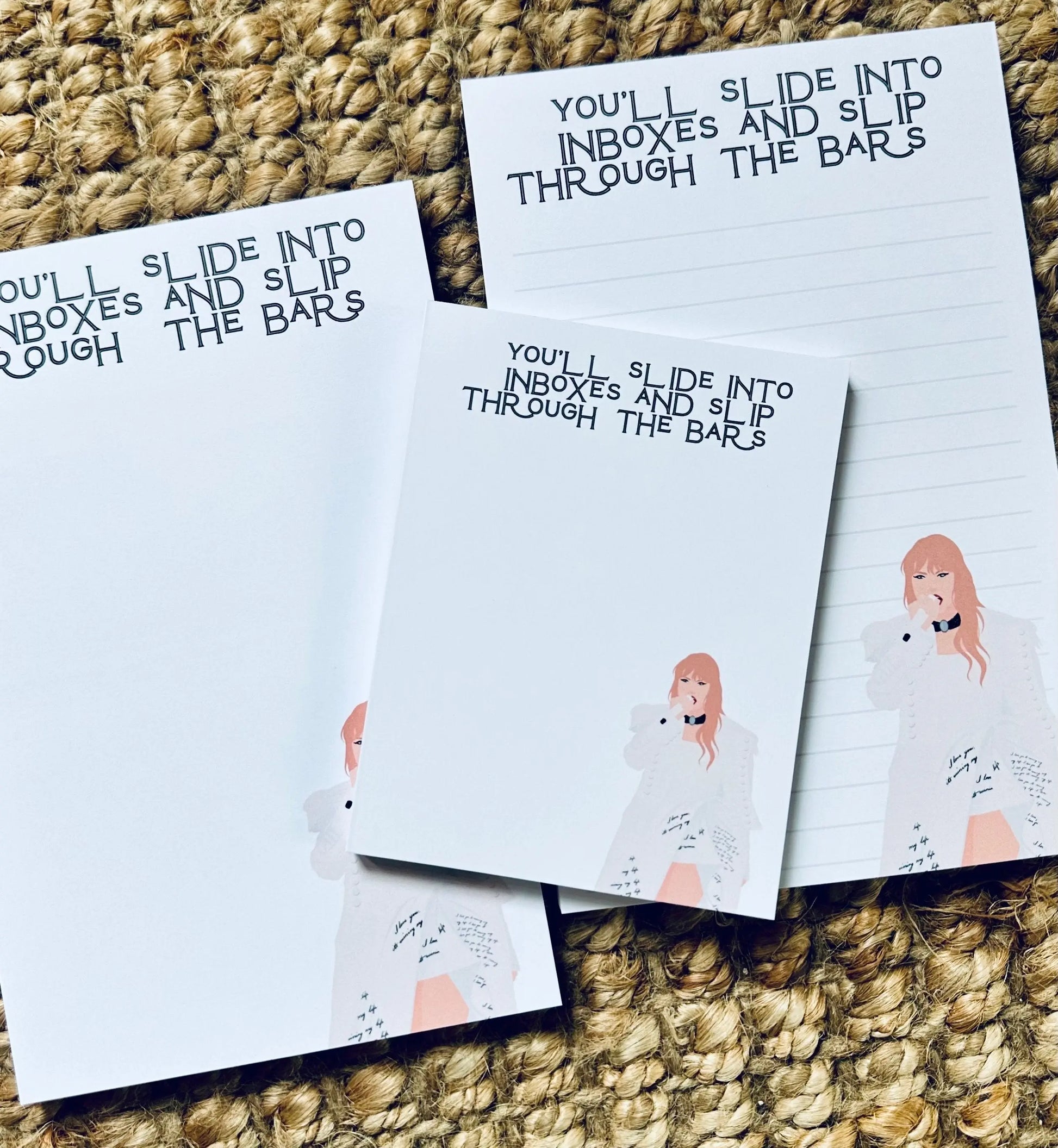 Half Page(5.5x8.5") Pop Culture Queen Notepad, Tortured Poets Department, Smallest Man Who Ever Lived Notepad, TTPD, Quarter Page Notepad maedaymaedaymaeday