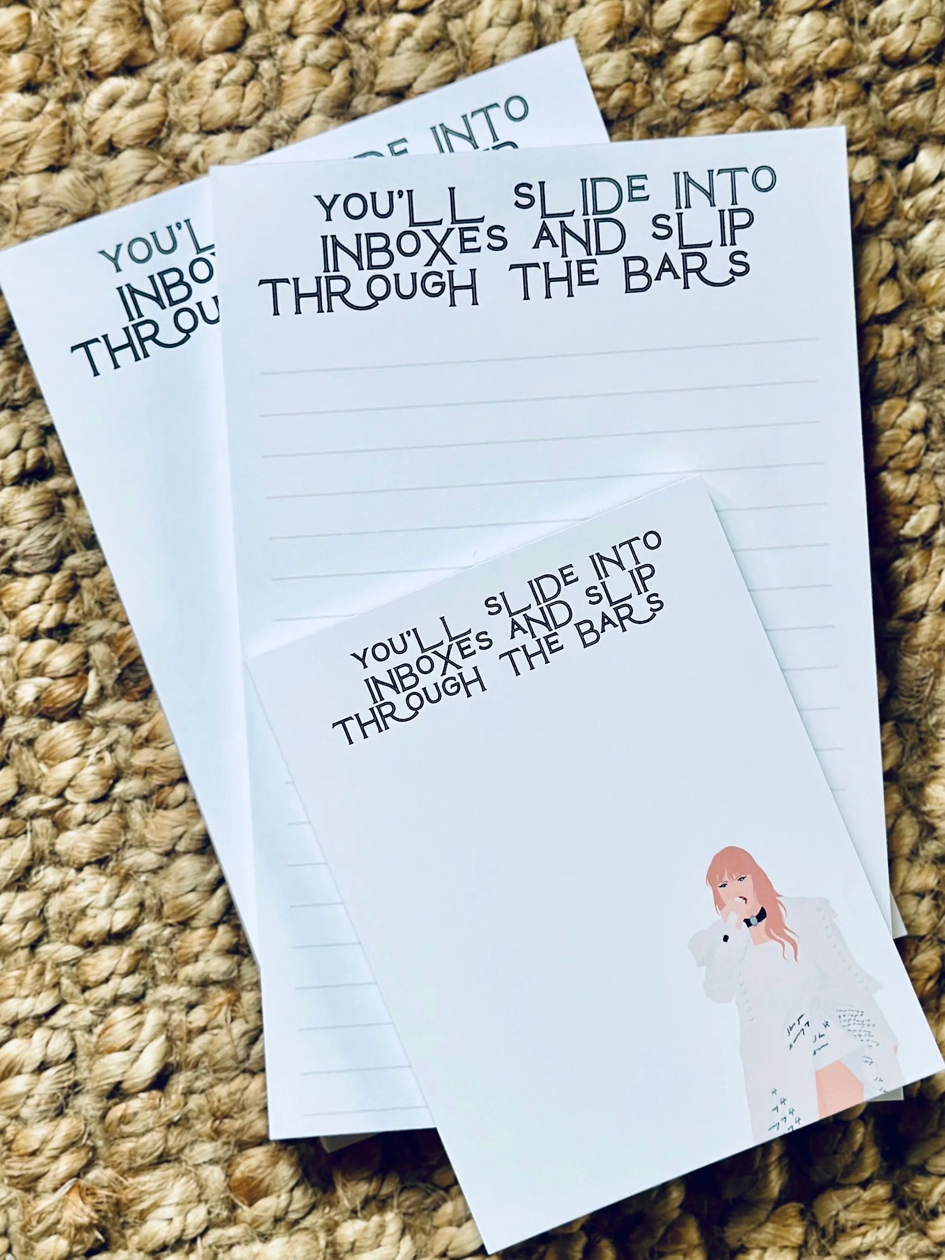 Half Page(5.5x8.5") Pop Culture Queen Notepad, Tortured Poets Department, Smallest Man Who Ever Lived Notepad, TTPD, Quarter Page Notepad maedaymaedaymaeday