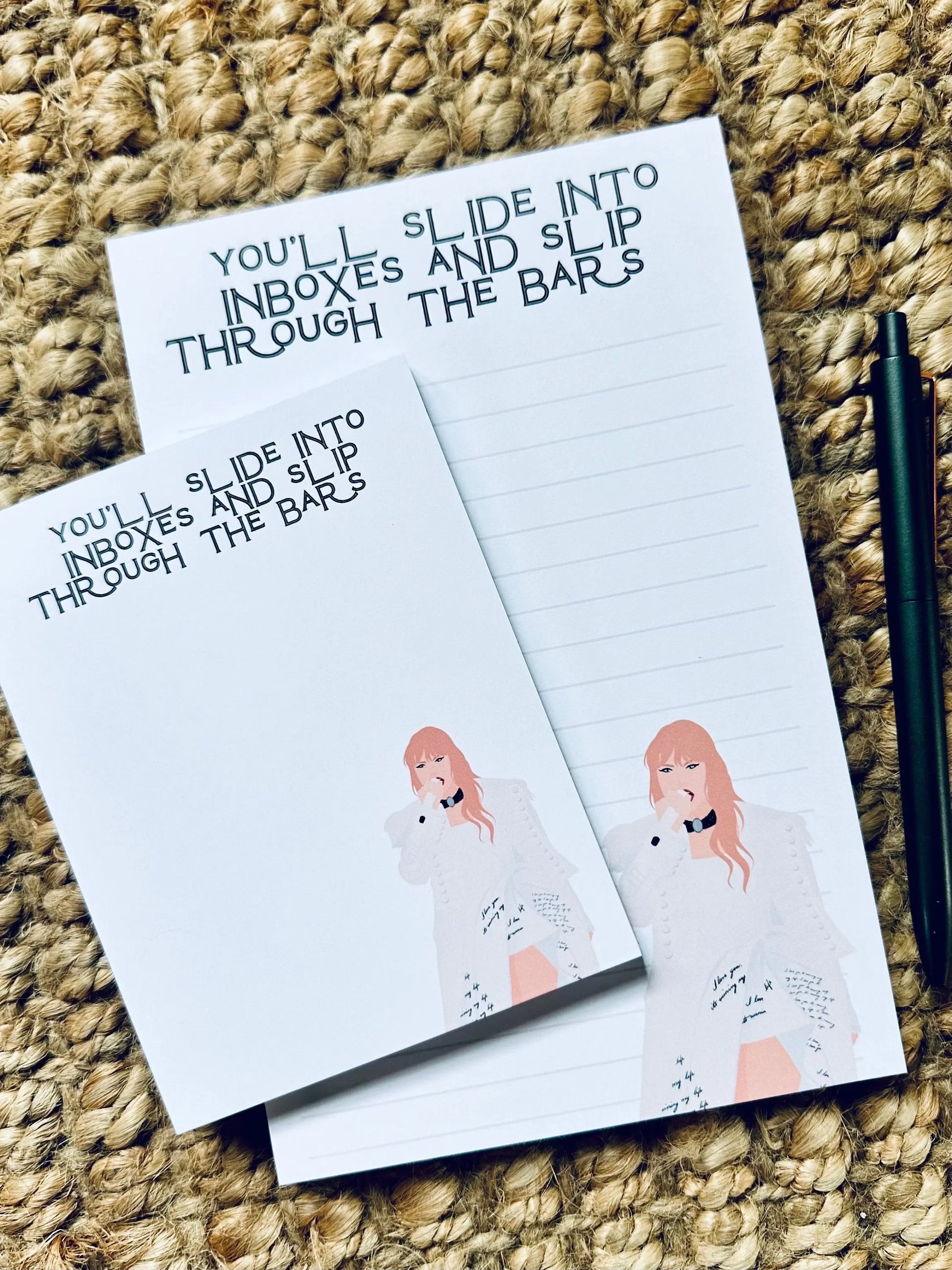 Half Page(5.5x8.5") Pop Culture Queen Notepad, Tortured Poets Department, Smallest Man Who Ever Lived Notepad, TTPD, Quarter Page Notepad maedaymaedaymaeday