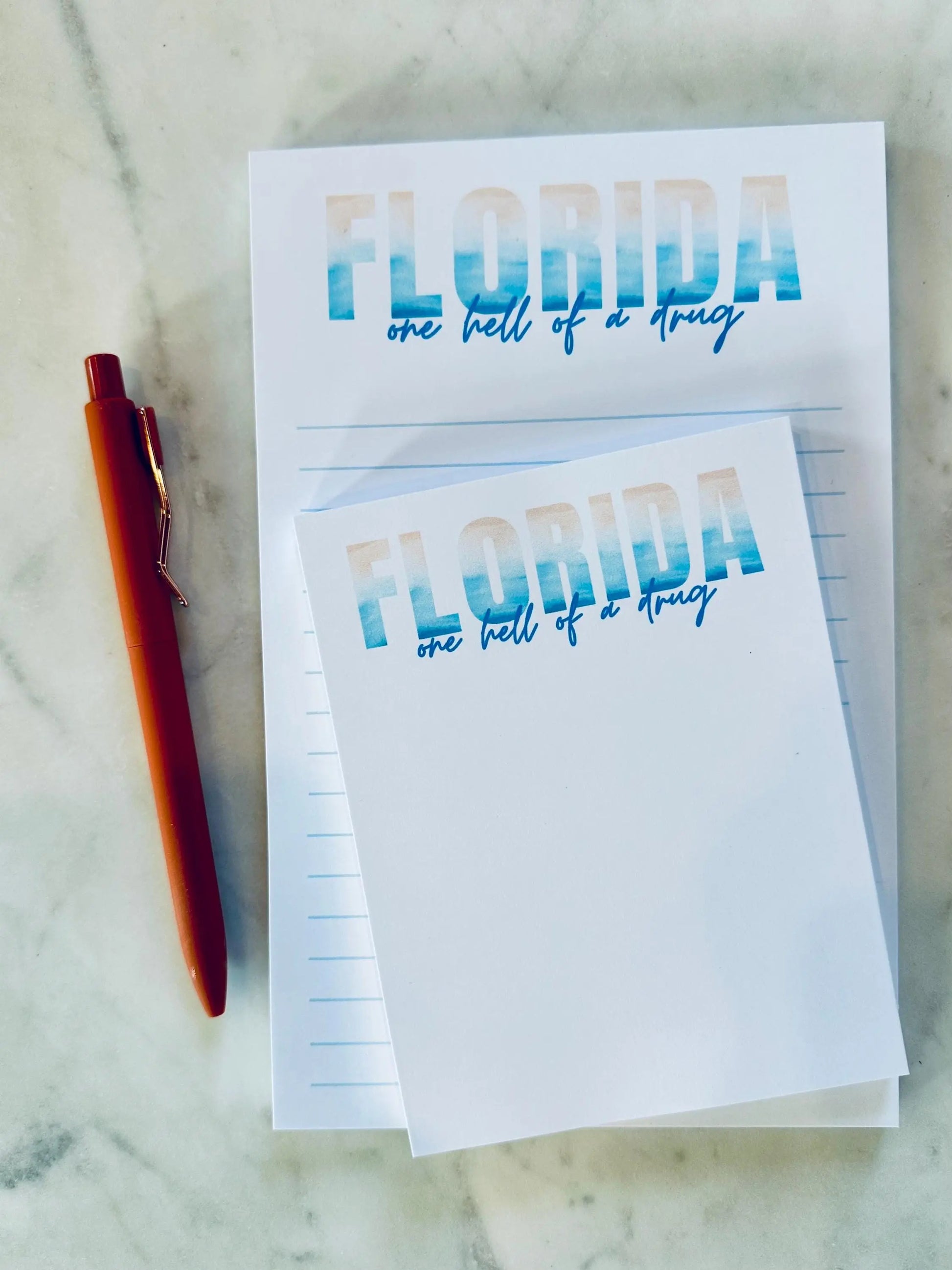 Half & Quarter Page Pop Culture Notepad, Florida!!! To Do List, One Hell of a Drug and Take me to Florida Notepad, Eras Merch Swiftie Gift maedaymaedaymaeday