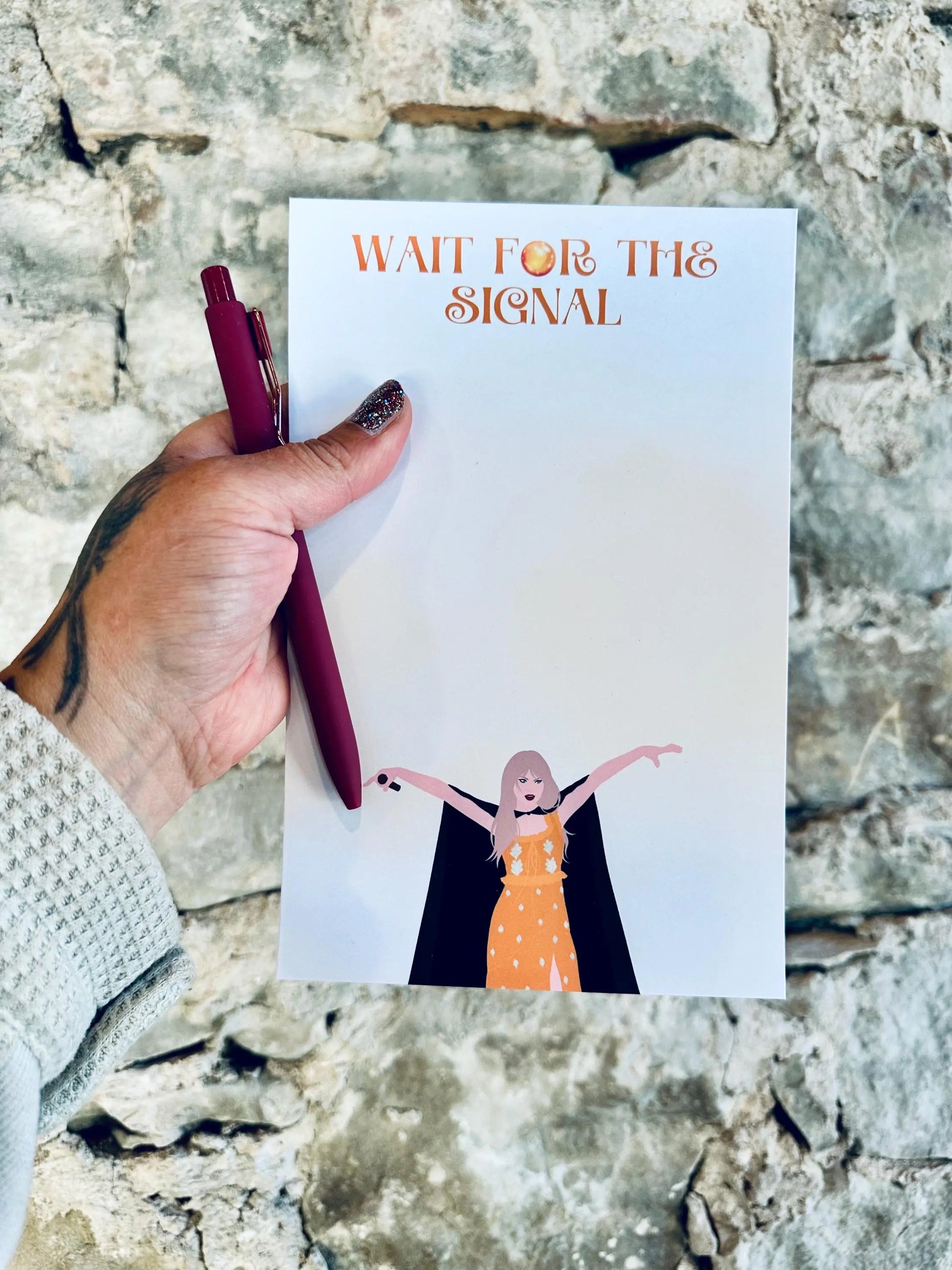 Half & Quarter Page Pop Culture Notepad, Wait for the Signal To Do List, Willow Inspired Evermore Era Merch, Eras Swiftie Stationary Gift