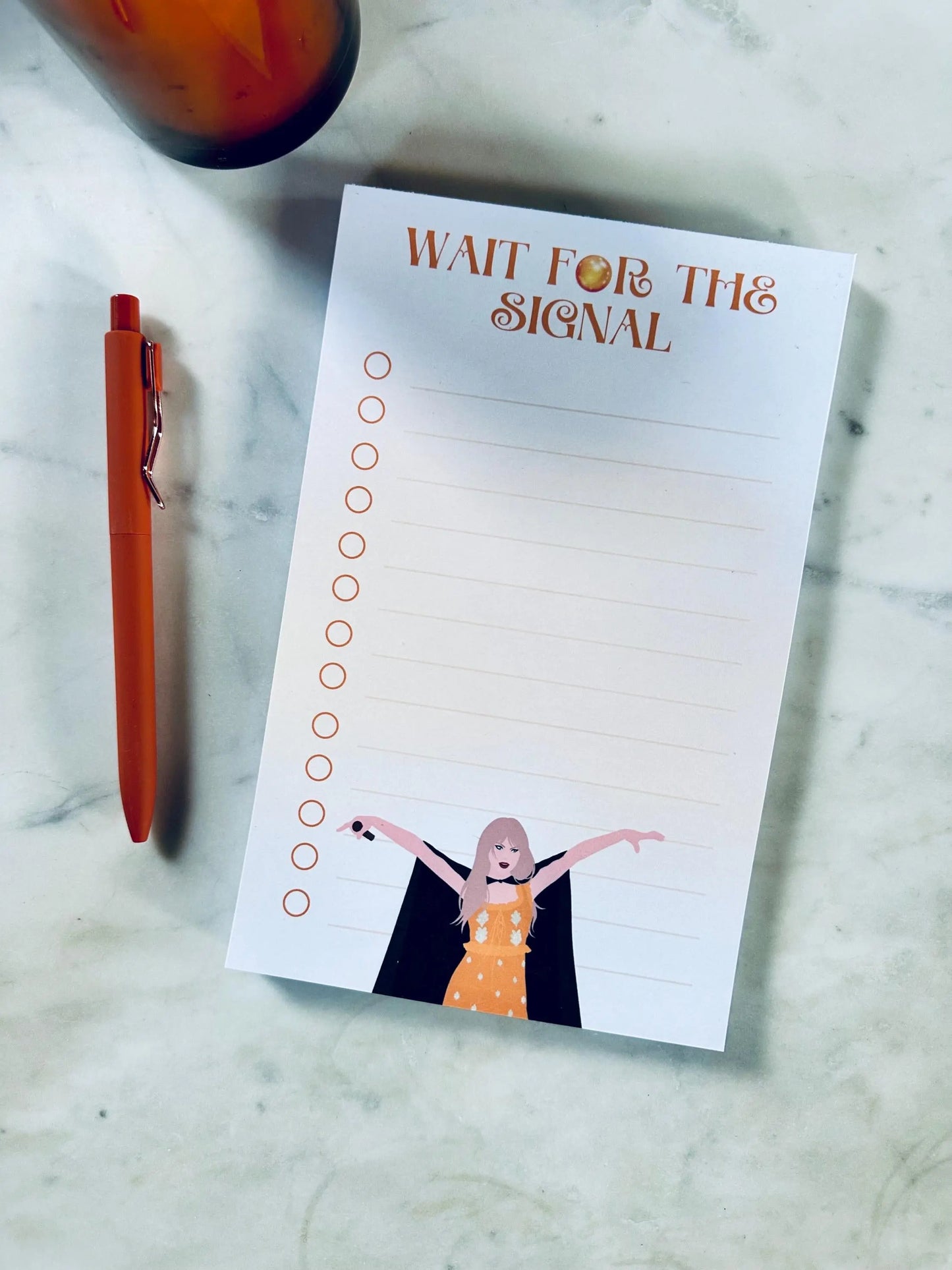 Half & Quarter Page Pop Culture Notepad, Wait for the Signal To Do List, Willow Inspired Evermore Era Merch, Eras Swiftie Stationary Gift
