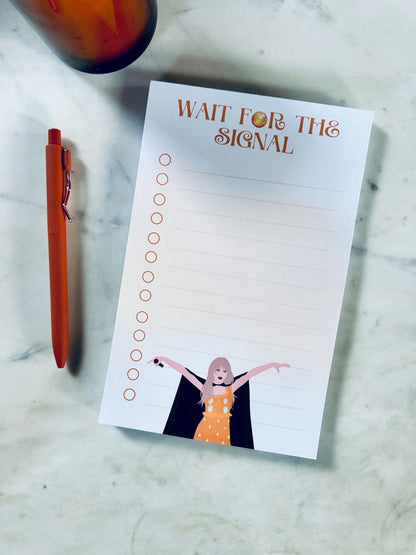 Half & Quarter Page Pop Culture Notepad, Wait for the Signal To Do List, Willow Inspired Evermore Era Merch, Eras Swiftie Stationary Gift