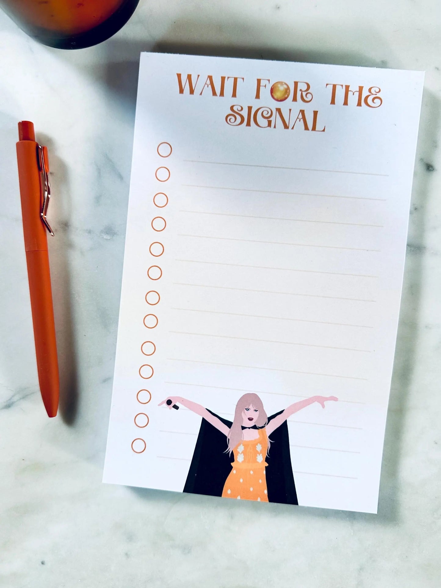 Half & Quarter Page Pop Culture Notepad, Wait for the Signal To Do List, Willow Inspired Evermore Era Merch, Eras Swiftie Stationary Gift