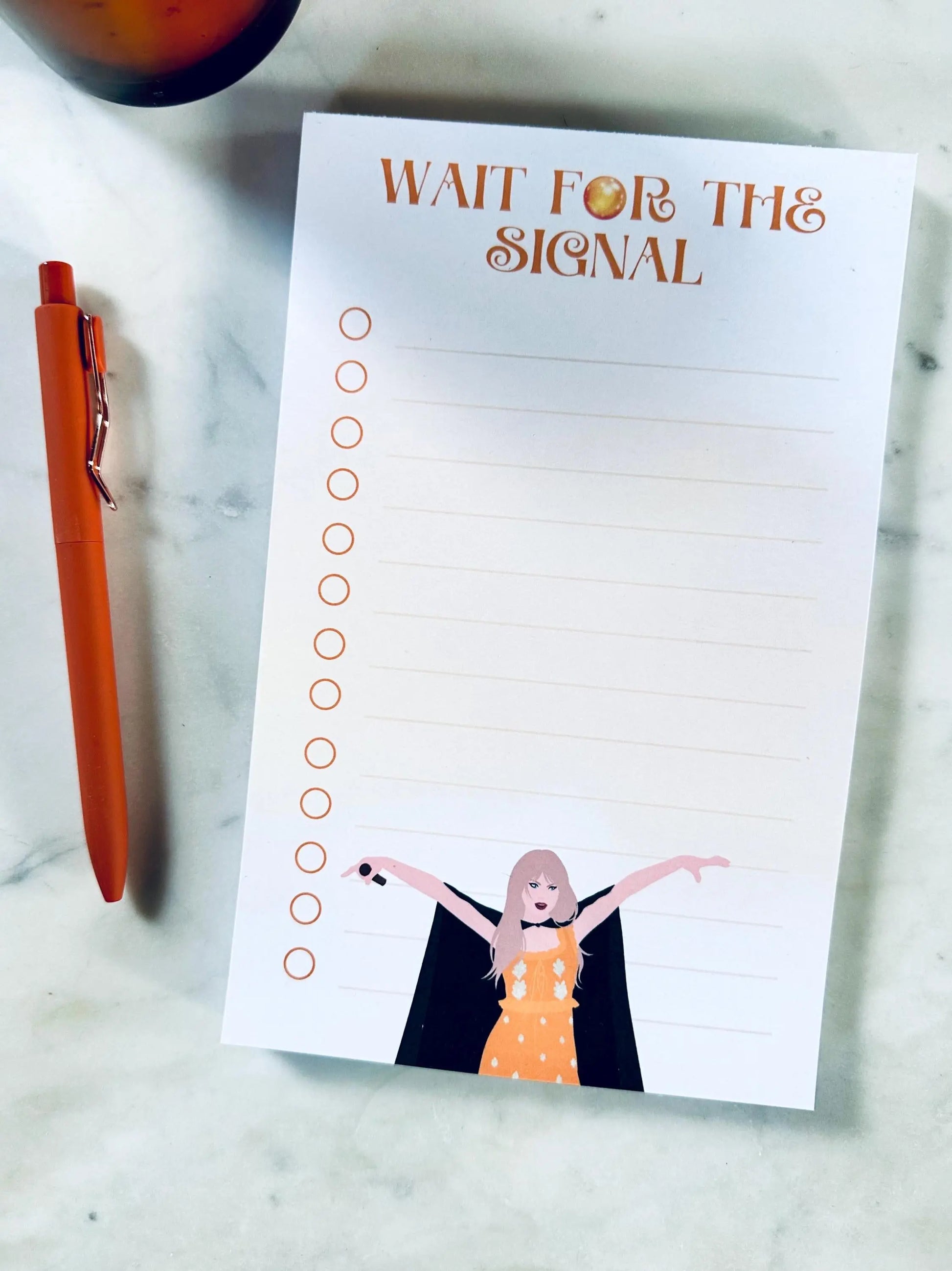 Half & Quarter Page Pop Culture Notepad, Wait for the Signal To Do List, Willow Inspired Evermore Era Merch, Eras Swiftie Stationary Gift