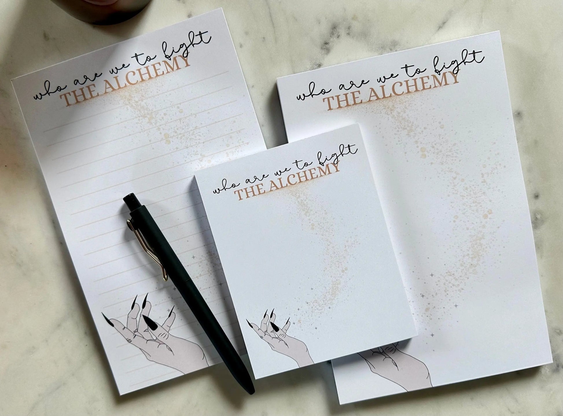 Half & Quarter Page(5.5x8.5") Pop Culture Notepad, Tortured Poets Dept, Who are we to Fight the Alchemy, The Alchemy, TTPD maedaymaedaymaeday